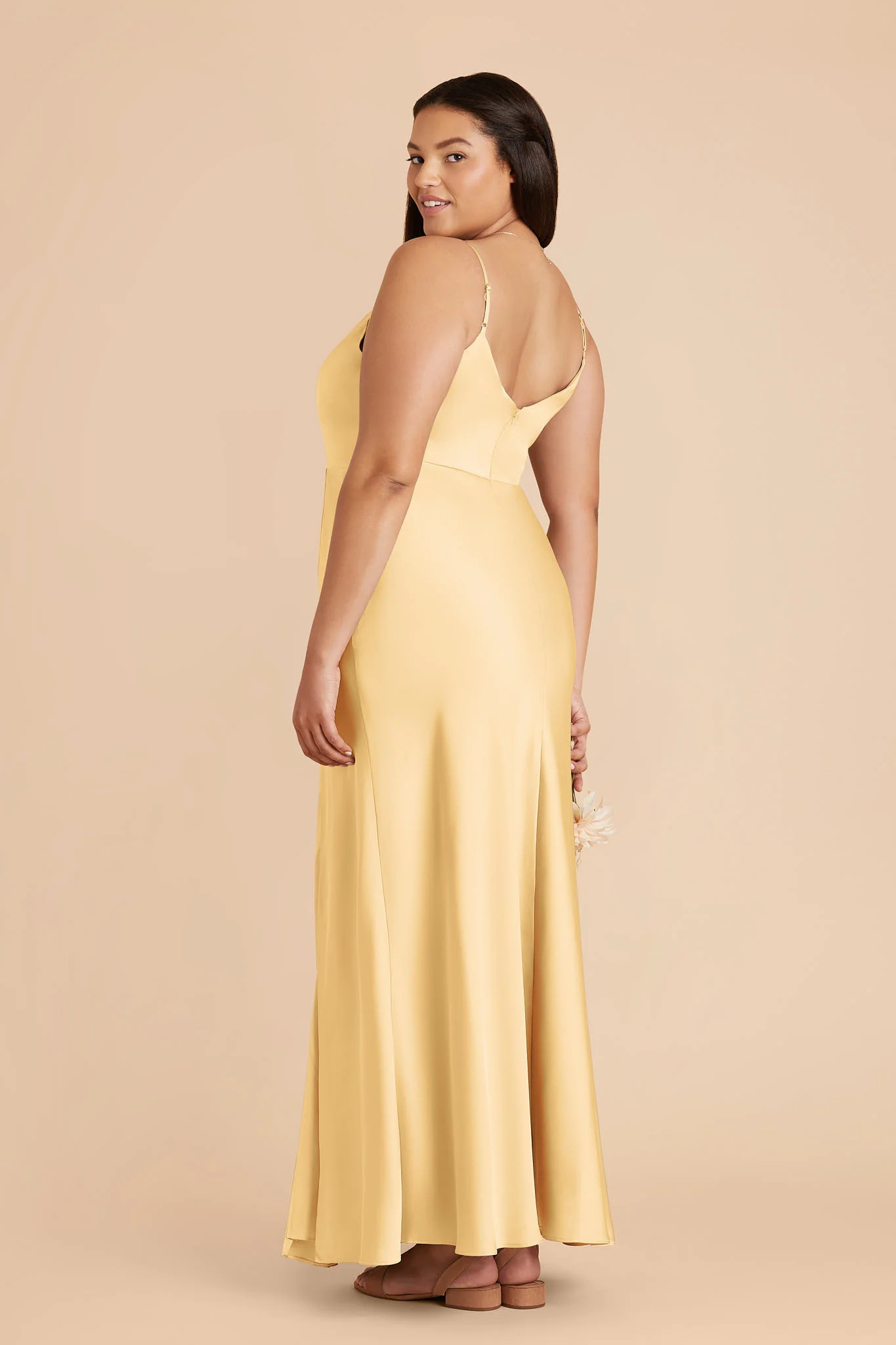 Jay Matte Satin Dress - Butter - Image 6