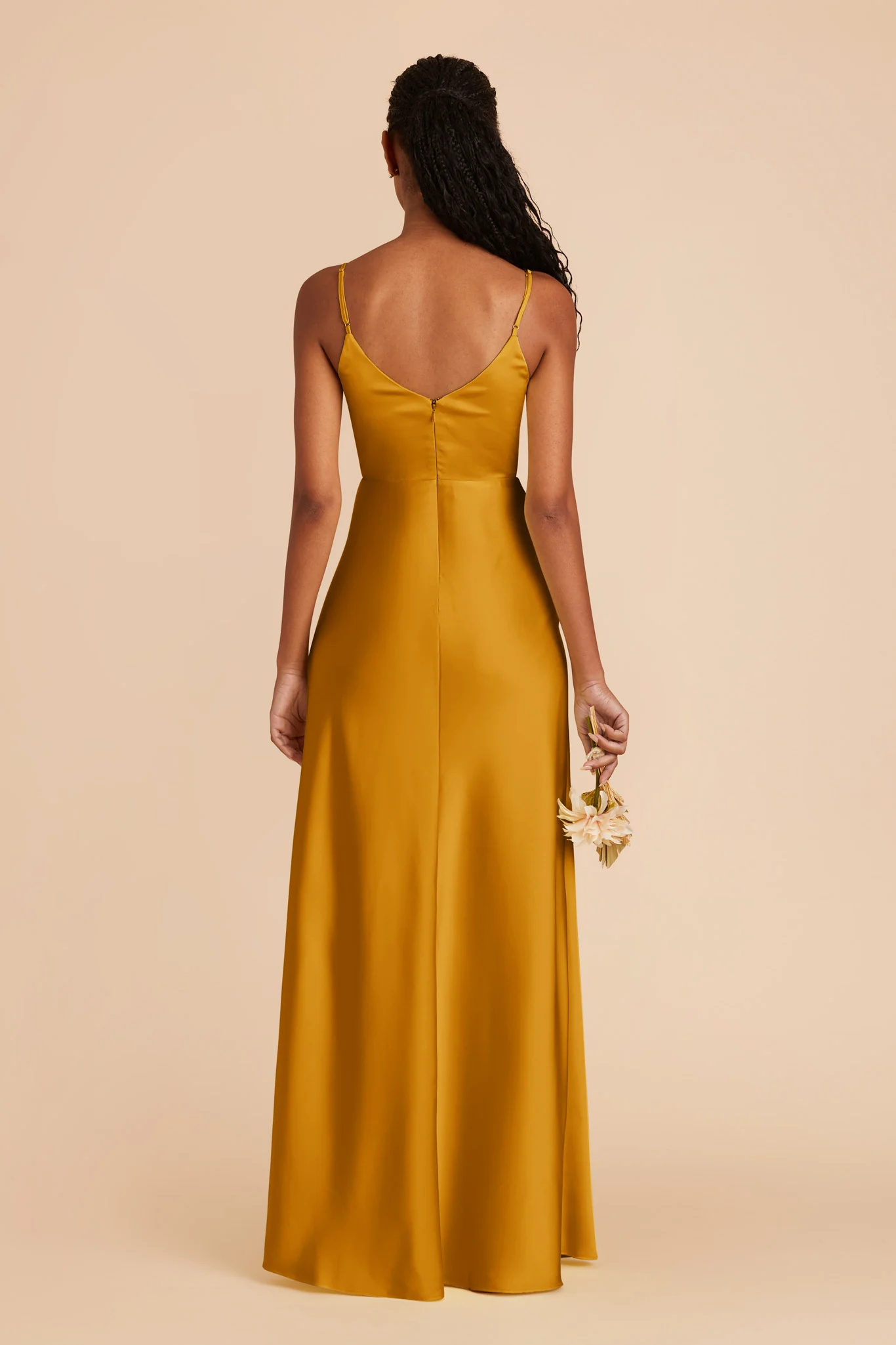 Jay Matte Satin Dress - Butterscotch - Image 7