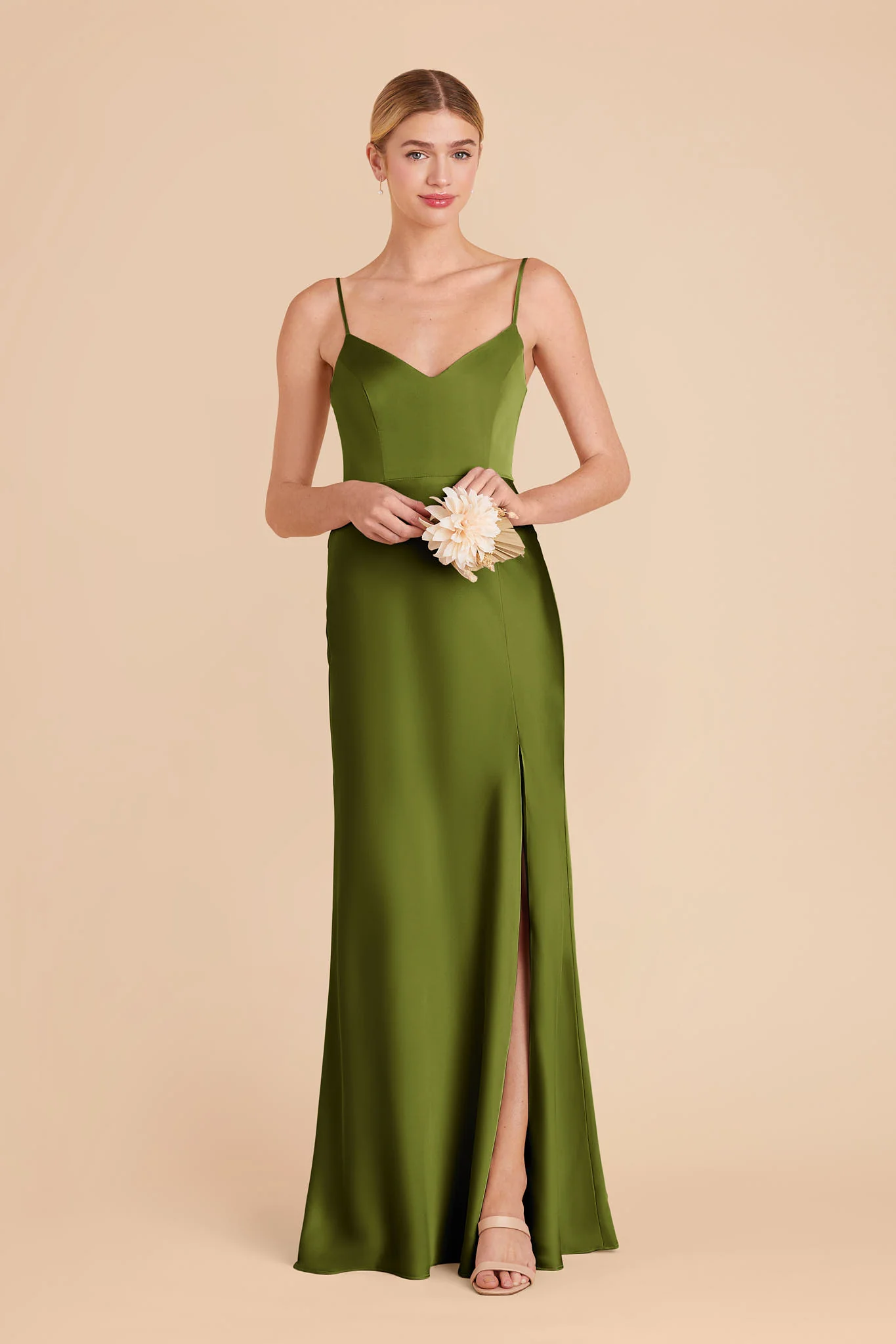 Jay Matte Satin Dress - Cactus - Image 3