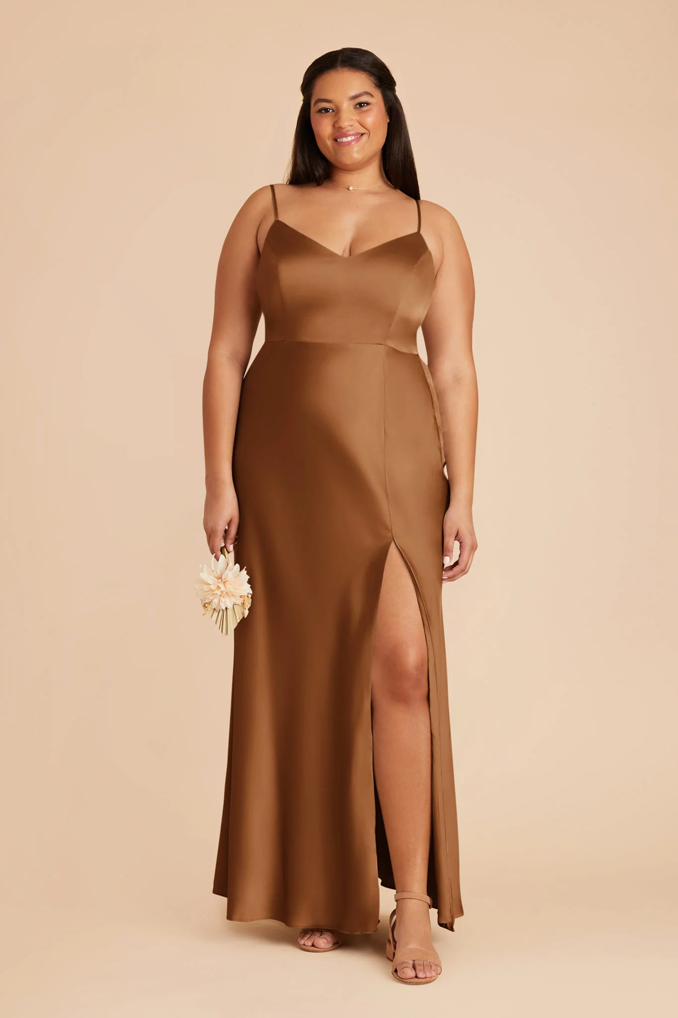 Jay Matte Satin Dress - Copper - Image 2