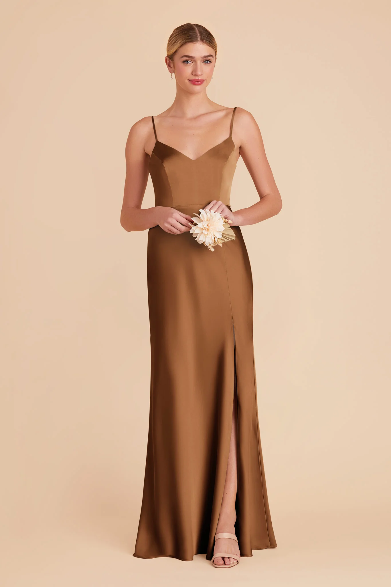 Jay Matte Satin Dress - Copper - Image 3