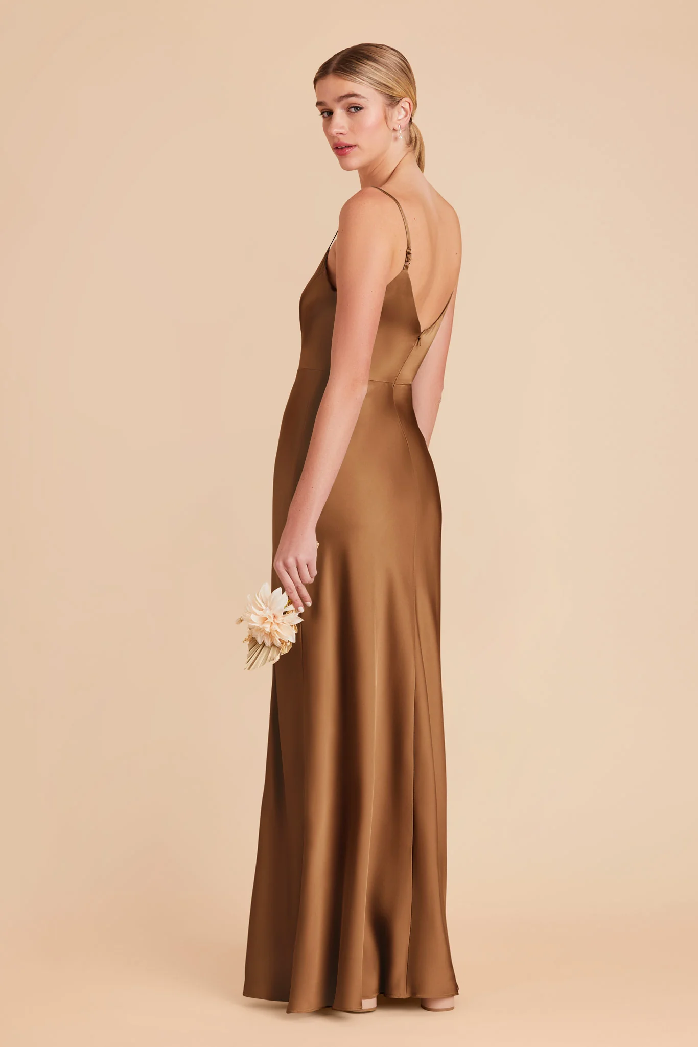 Jay Matte Satin Dress - Copper - Image 4