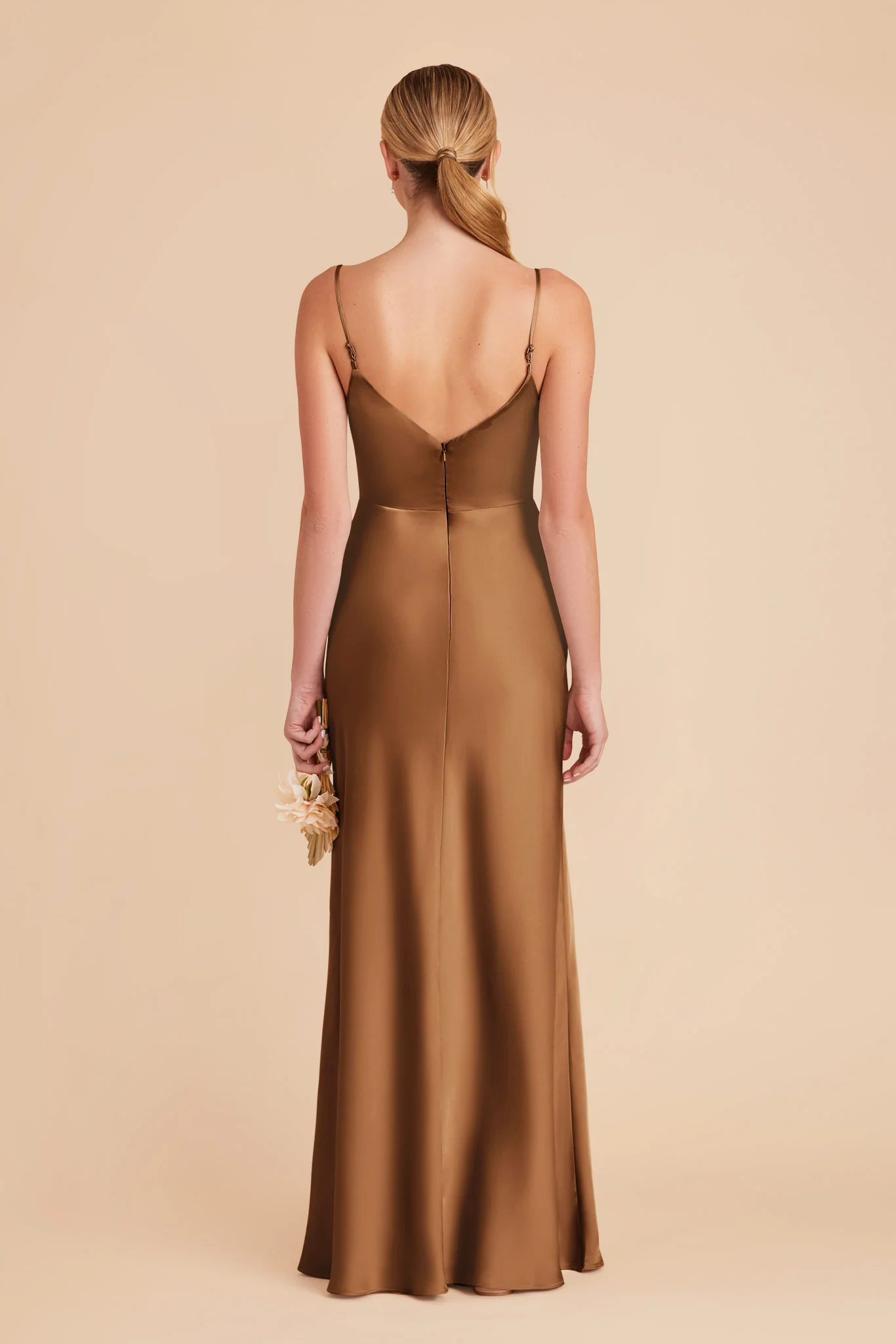Jay Matte Satin Dress - Copper - Image 5