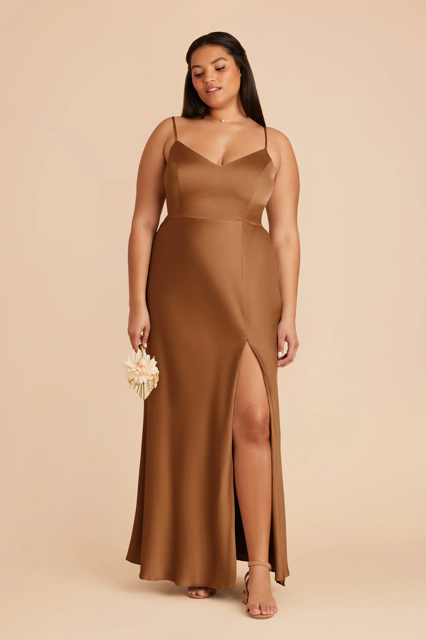 Jay Matte Satin Dress - Copper - Image 6