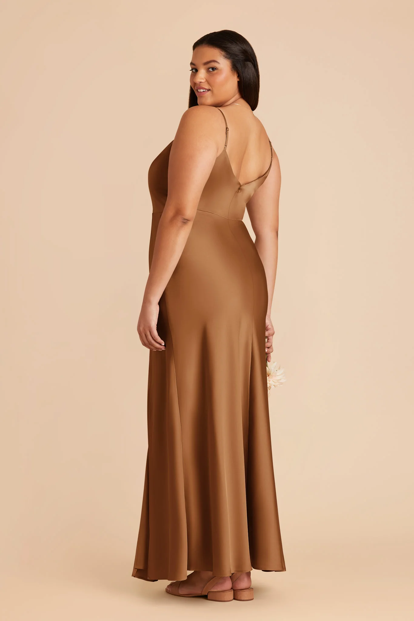 Jay Matte Satin Dress - Copper - Image 7