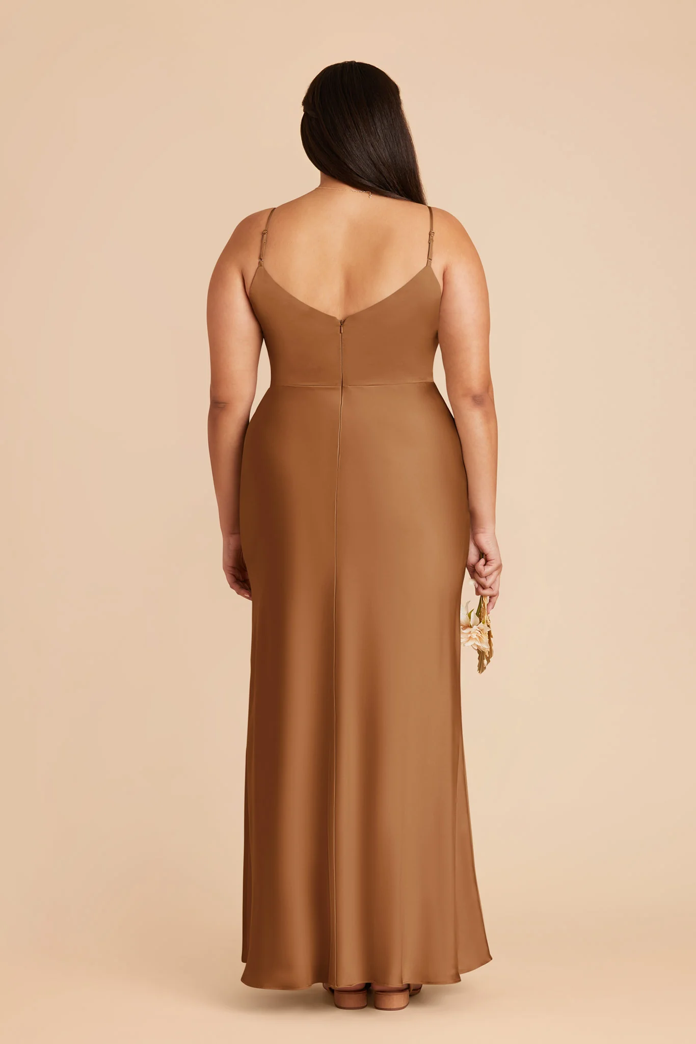 Jay Matte Satin Dress - Copper - Image 8