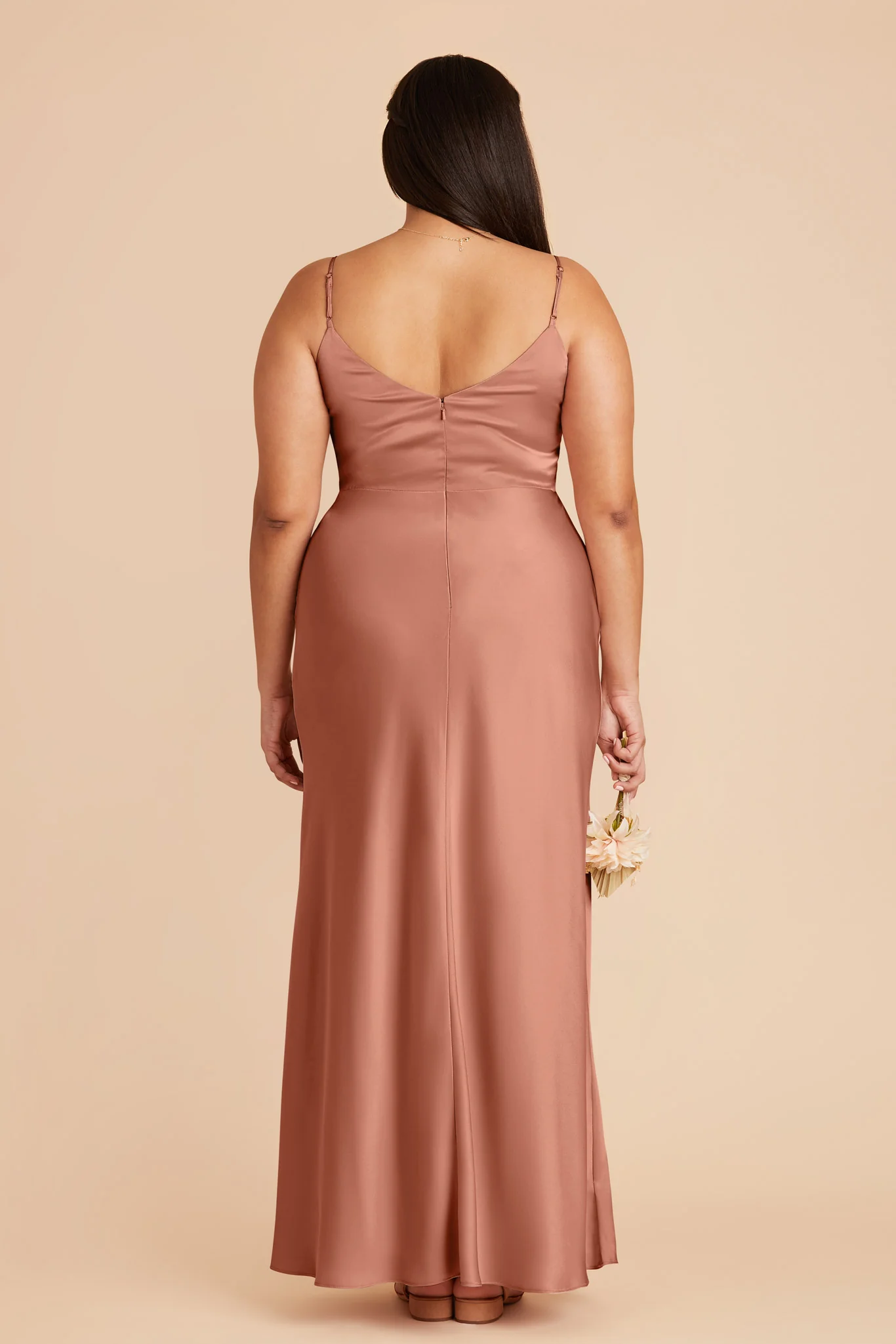 Jay Matte Satin Dress - Desert Rose - Image 9