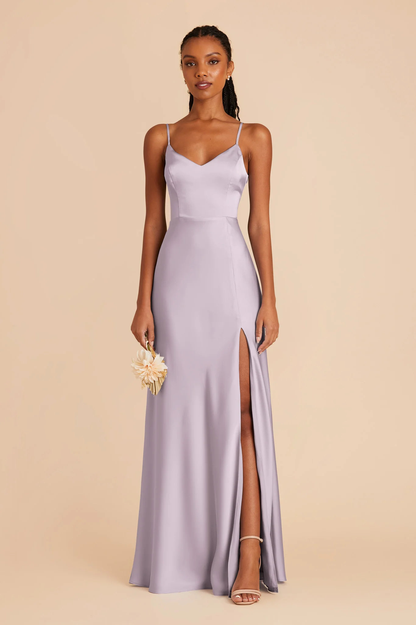 Jay Matte Satin Dress - Dusty Lilac - Image 3