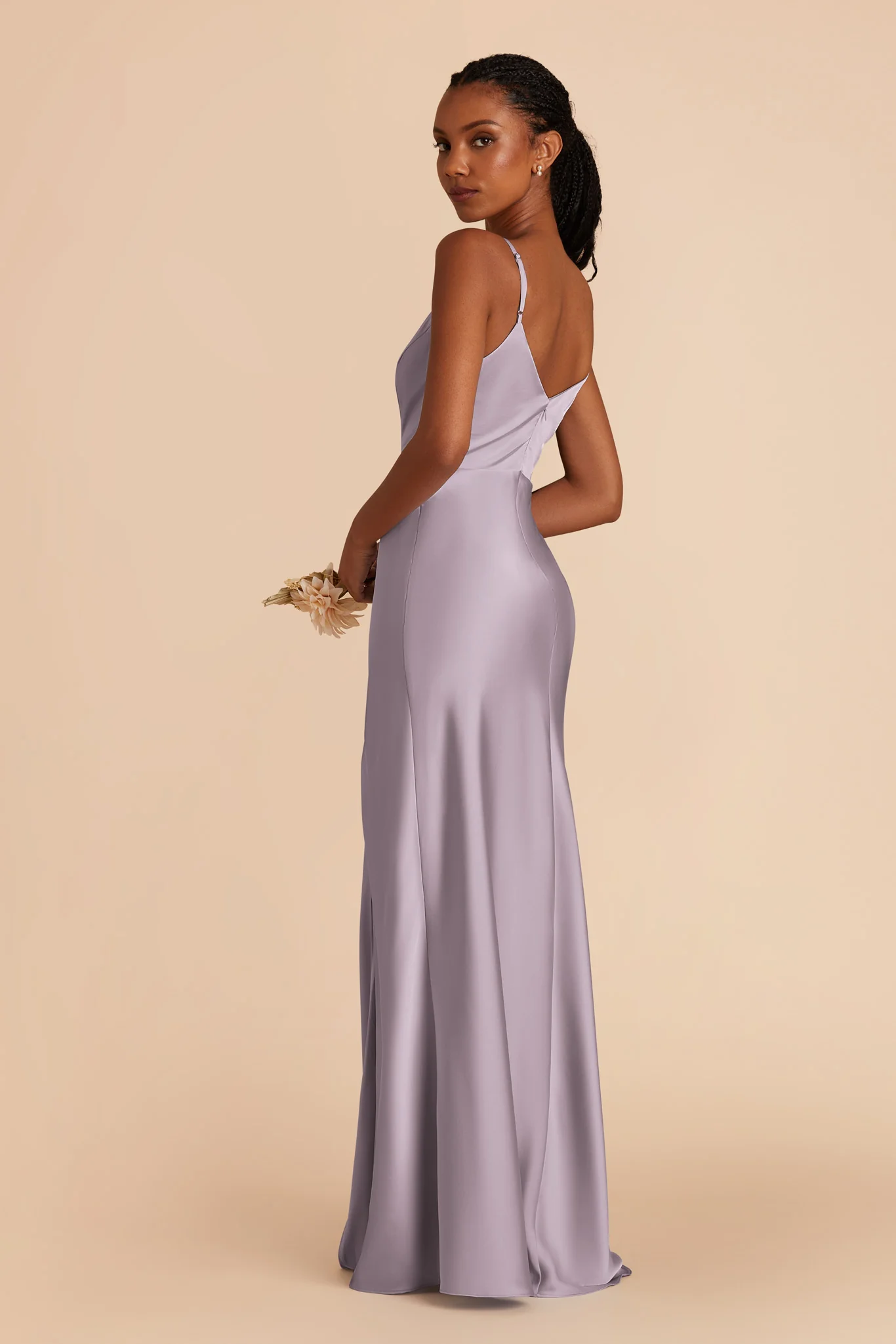 Jay Matte Satin Dress - Dusty Lilac - Image 4