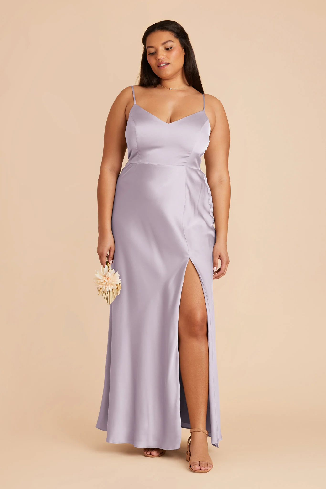 Jay Matte Satin Dress - Dusty Lilac - Image 7