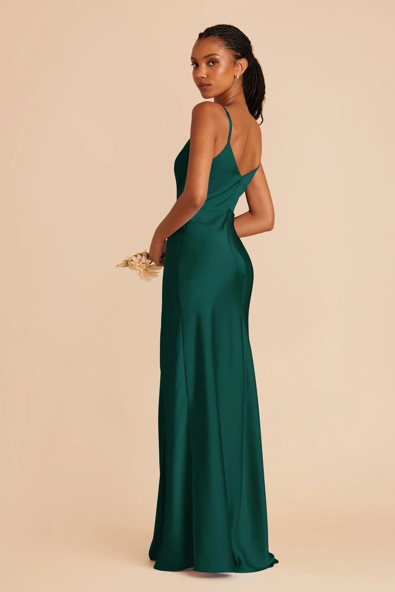 Jay Matte Satin Dress - Emerald - Image 6
