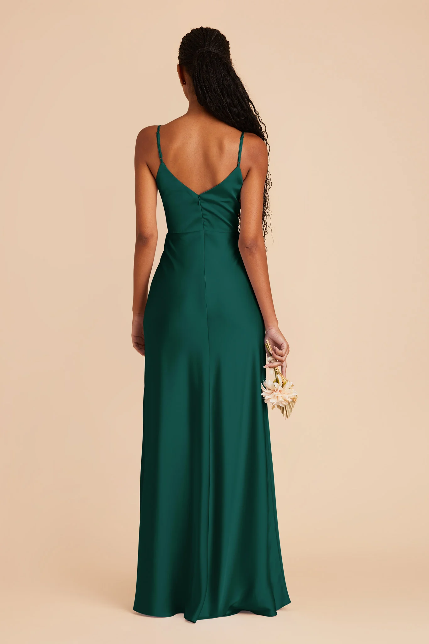 Jay Matte Satin Dress - Emerald - Image 7