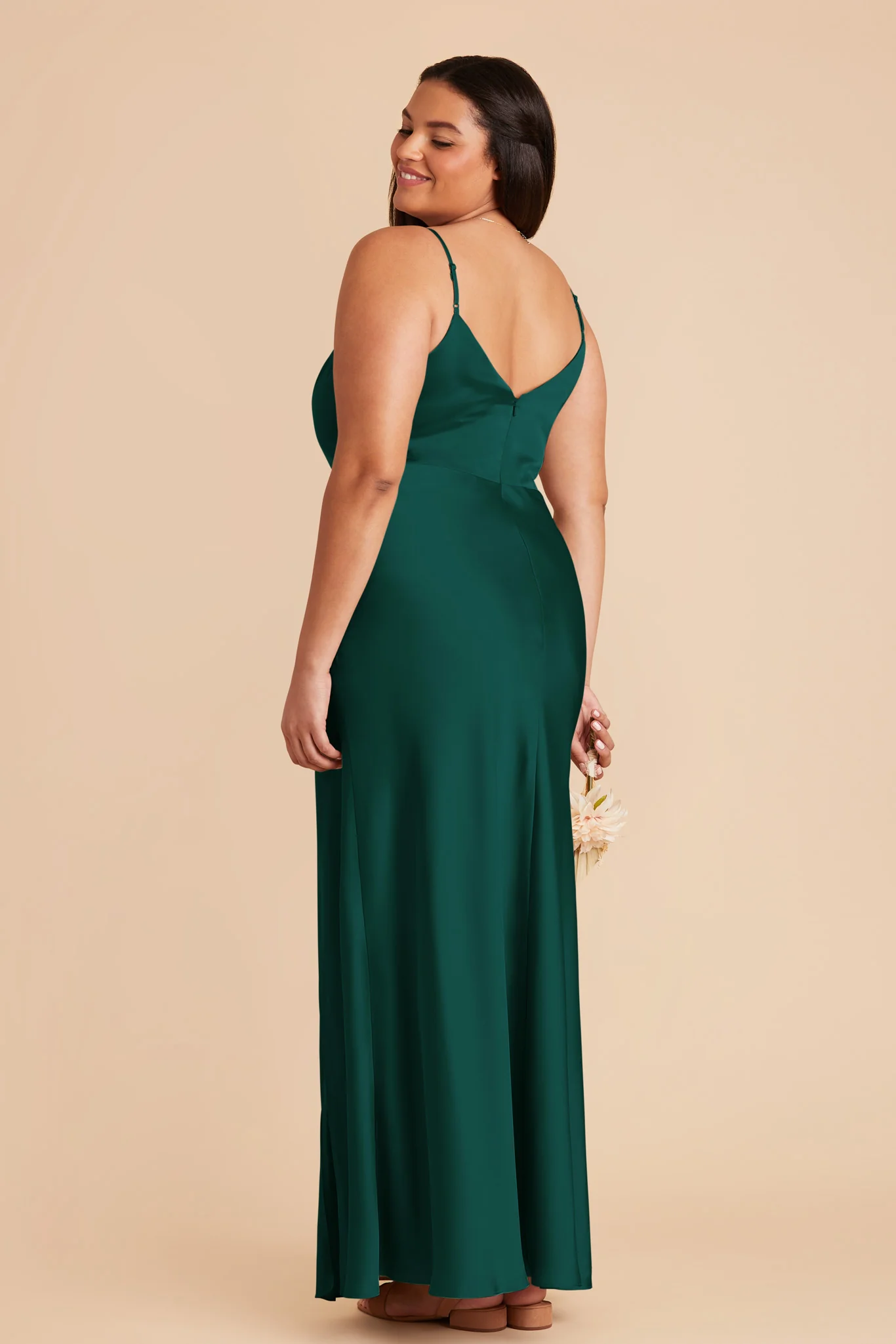 Jay Matte Satin Dress - Emerald - Image 9