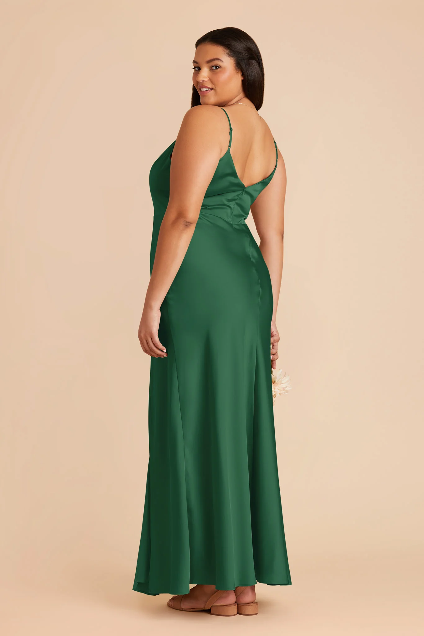 Jay Matte Satin Dress - Forest Green - Image 7
