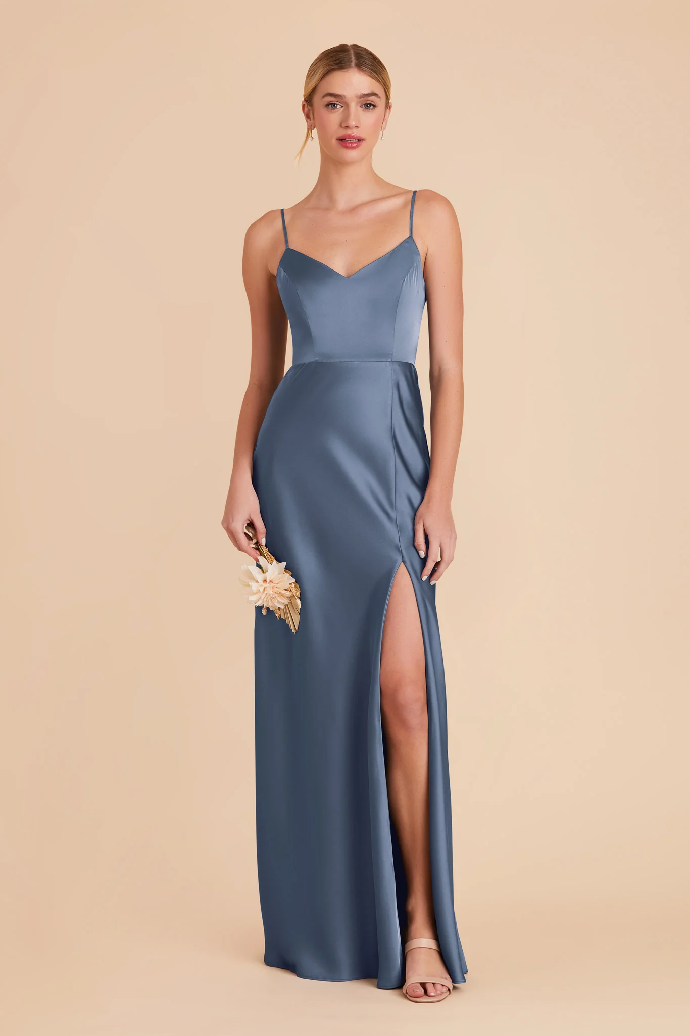 Jay Matte Satin Dress - French Blue
