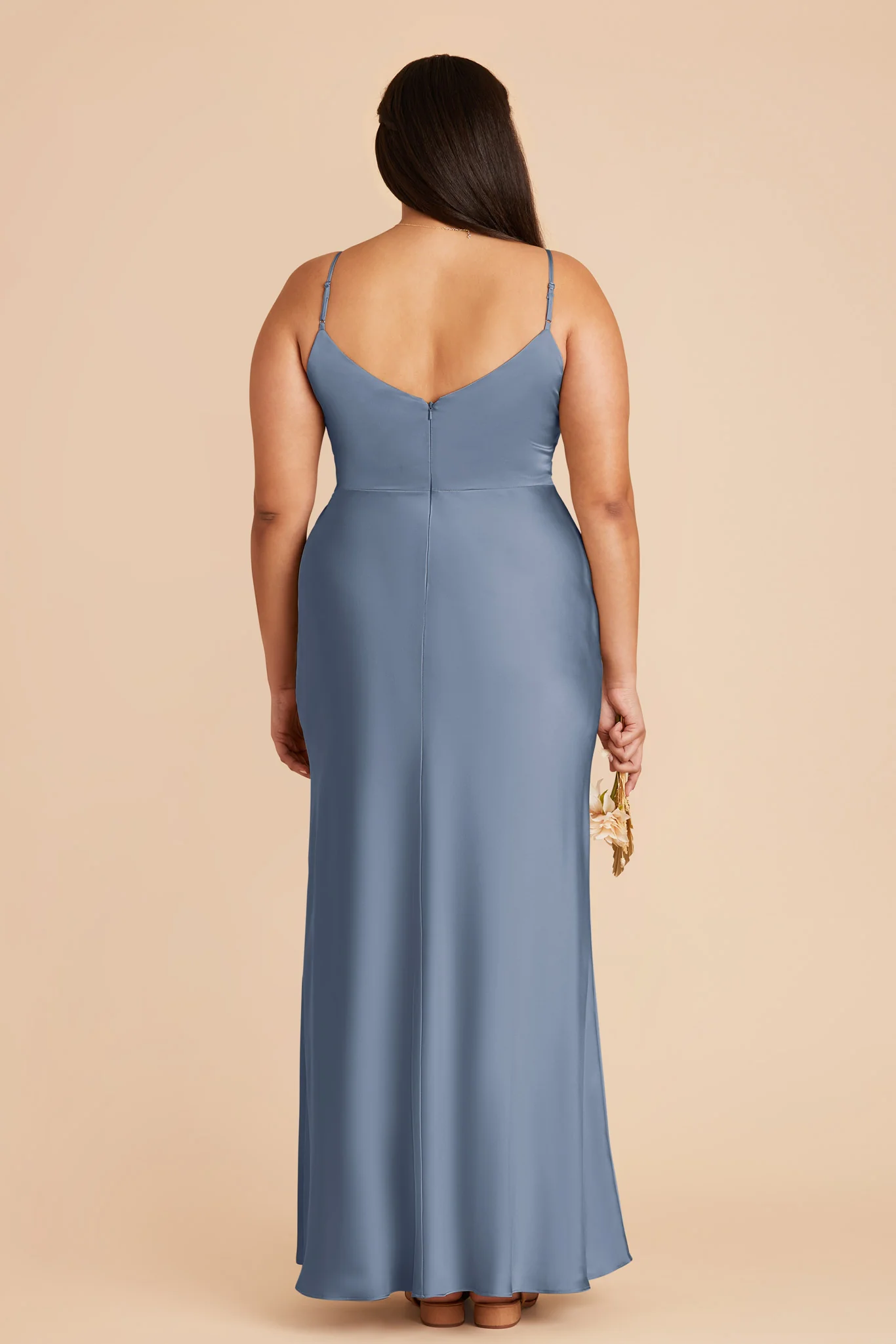 Jay Matte Satin Dress - French Blue - Image 10