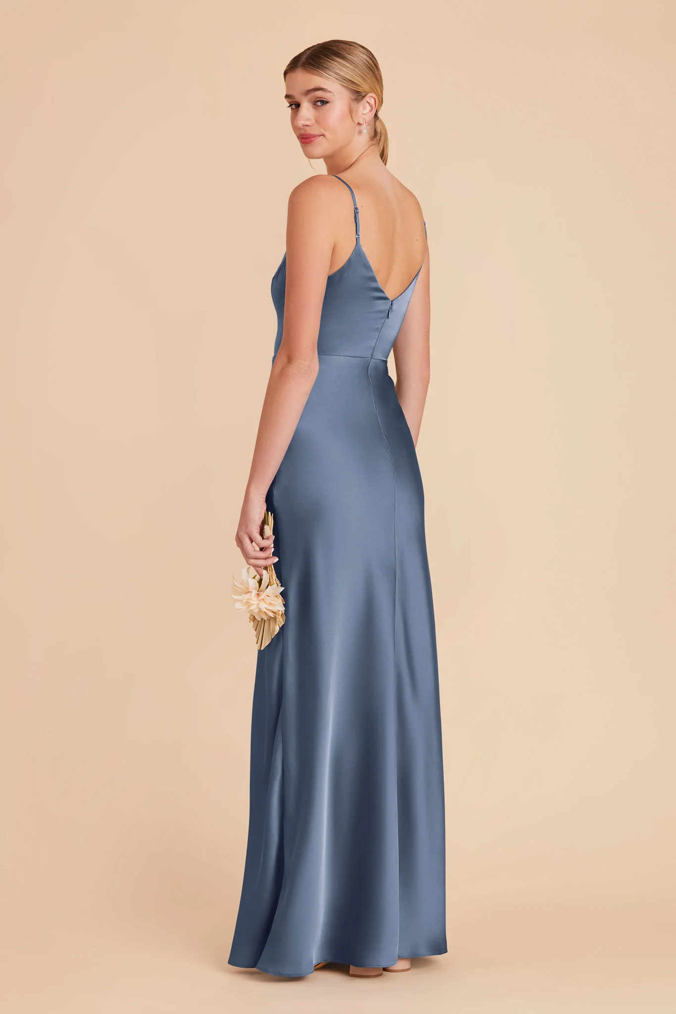 Jay Matte Satin Dress - French Blue - Image 6