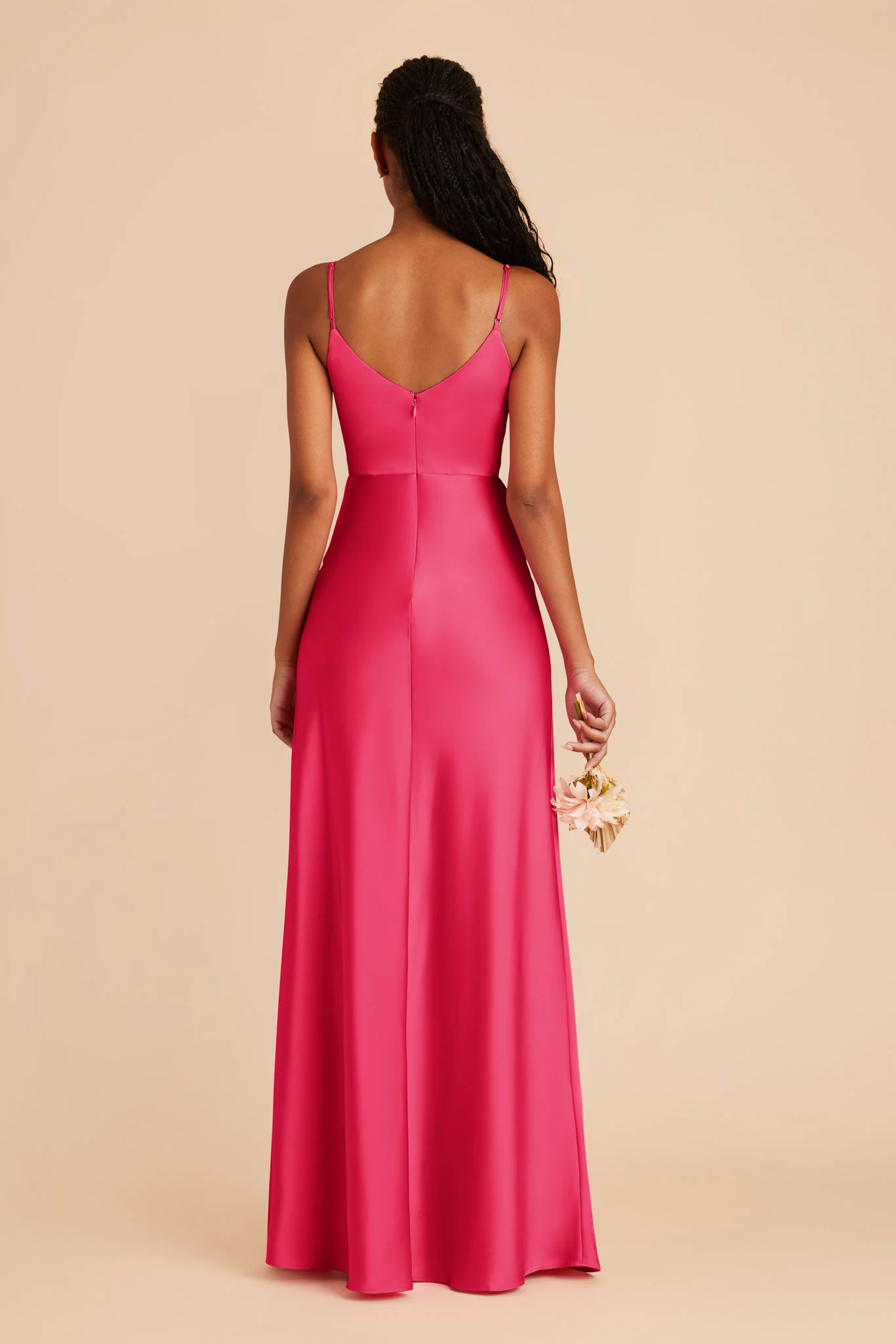 Jay Matte Satin Dress - Fuchsia - Image 6