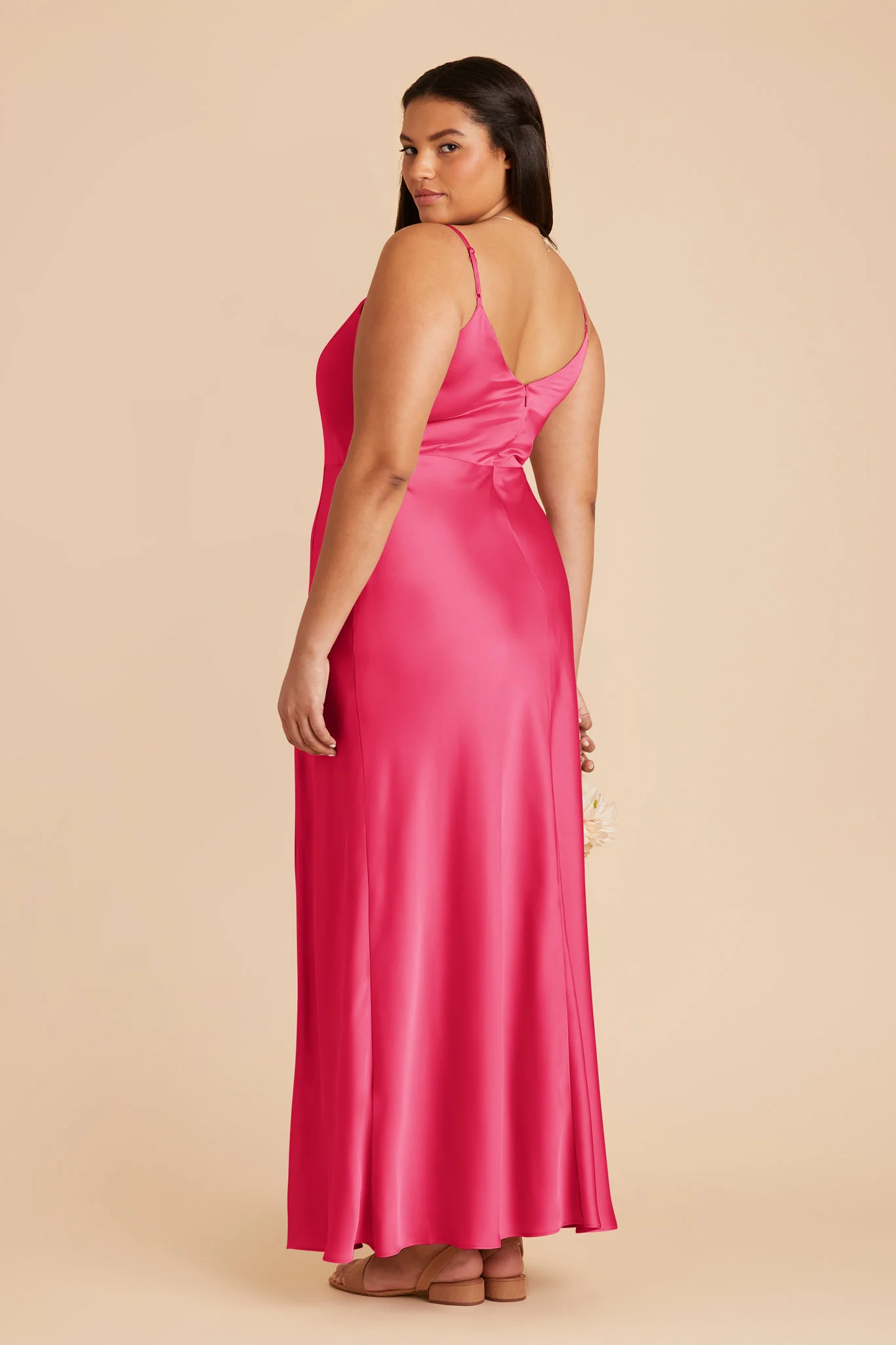 Jay Matte Satin Dress - Fuchsia - Image 8