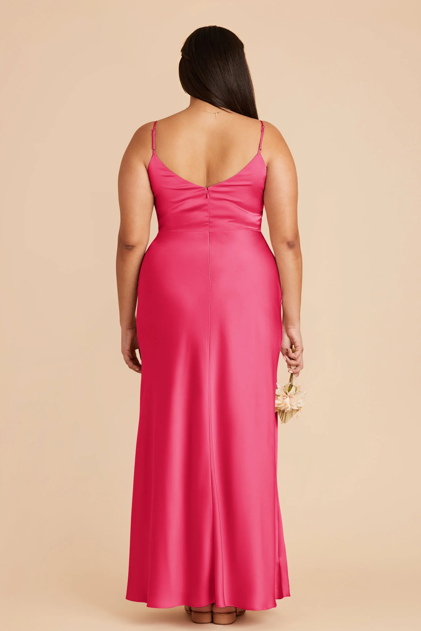 Jay Matte Satin Dress - Fuchsia - Image 9