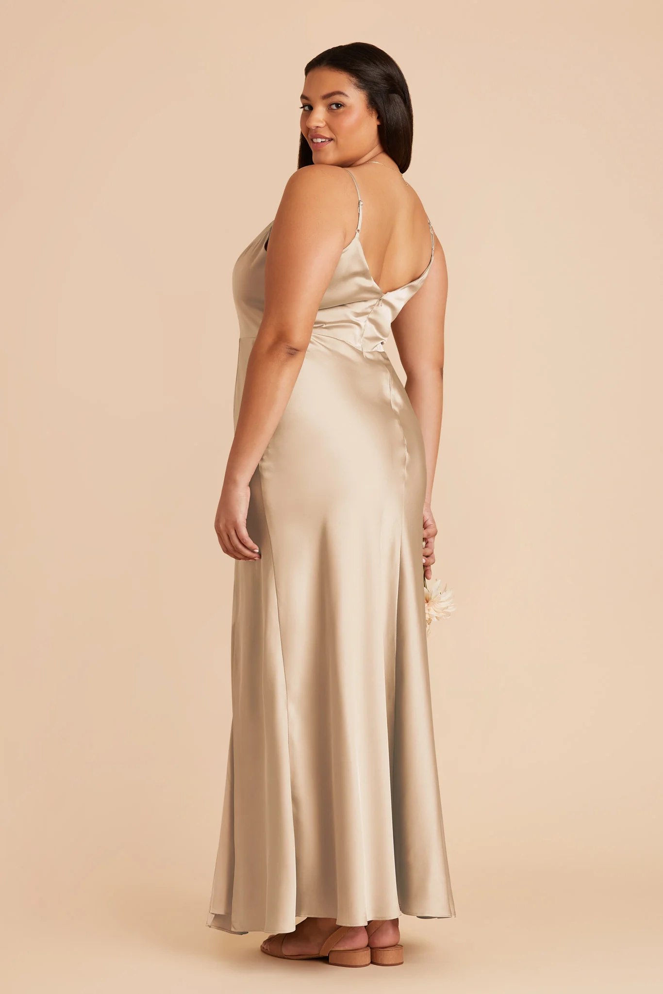 Jay Matte Satin Dress - Gold - Image 7
