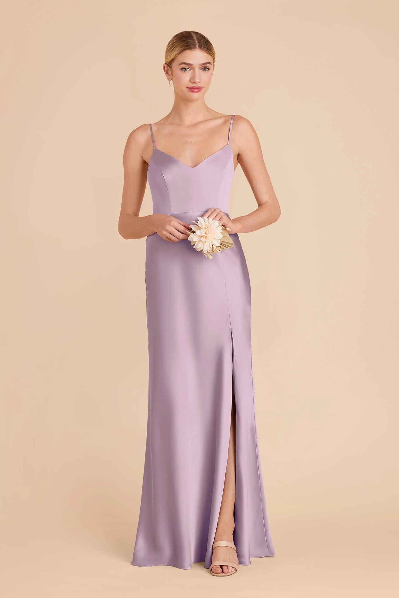 Jay Matte Satin Dress - Lavender - Image 3