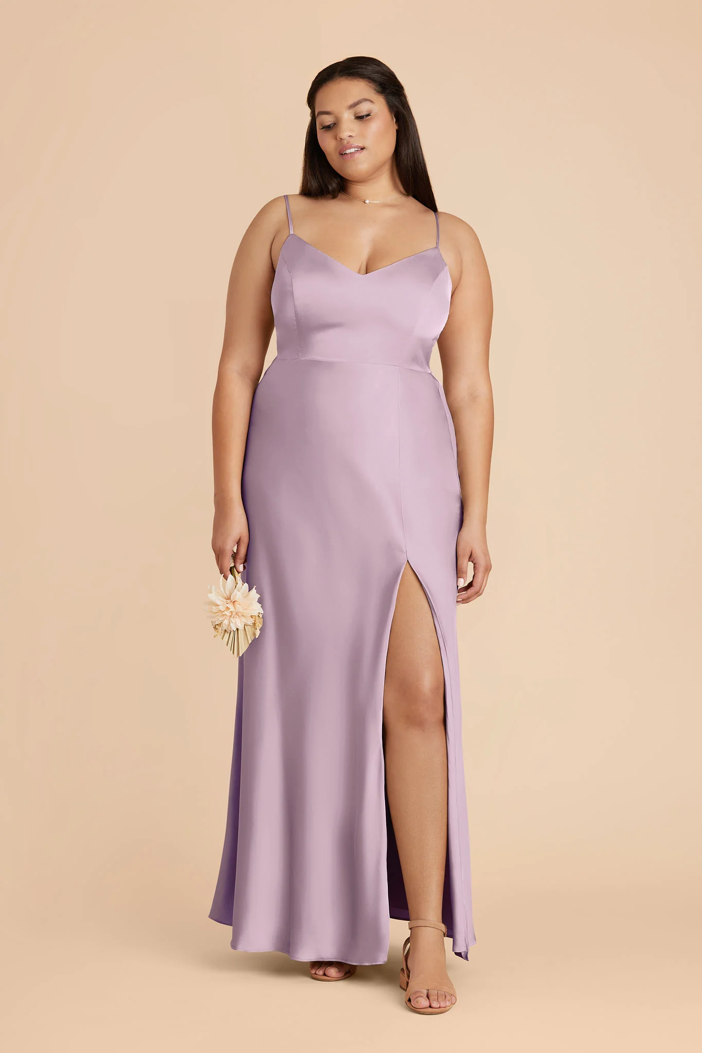 Jay Matte Satin Dress - Lavender - Image 6