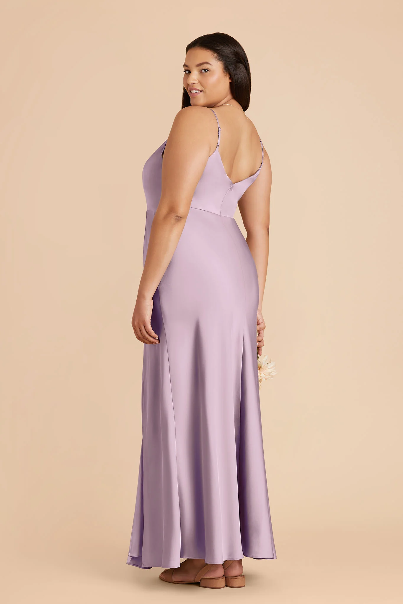 Jay Matte Satin Dress - Lavender - Image 7
