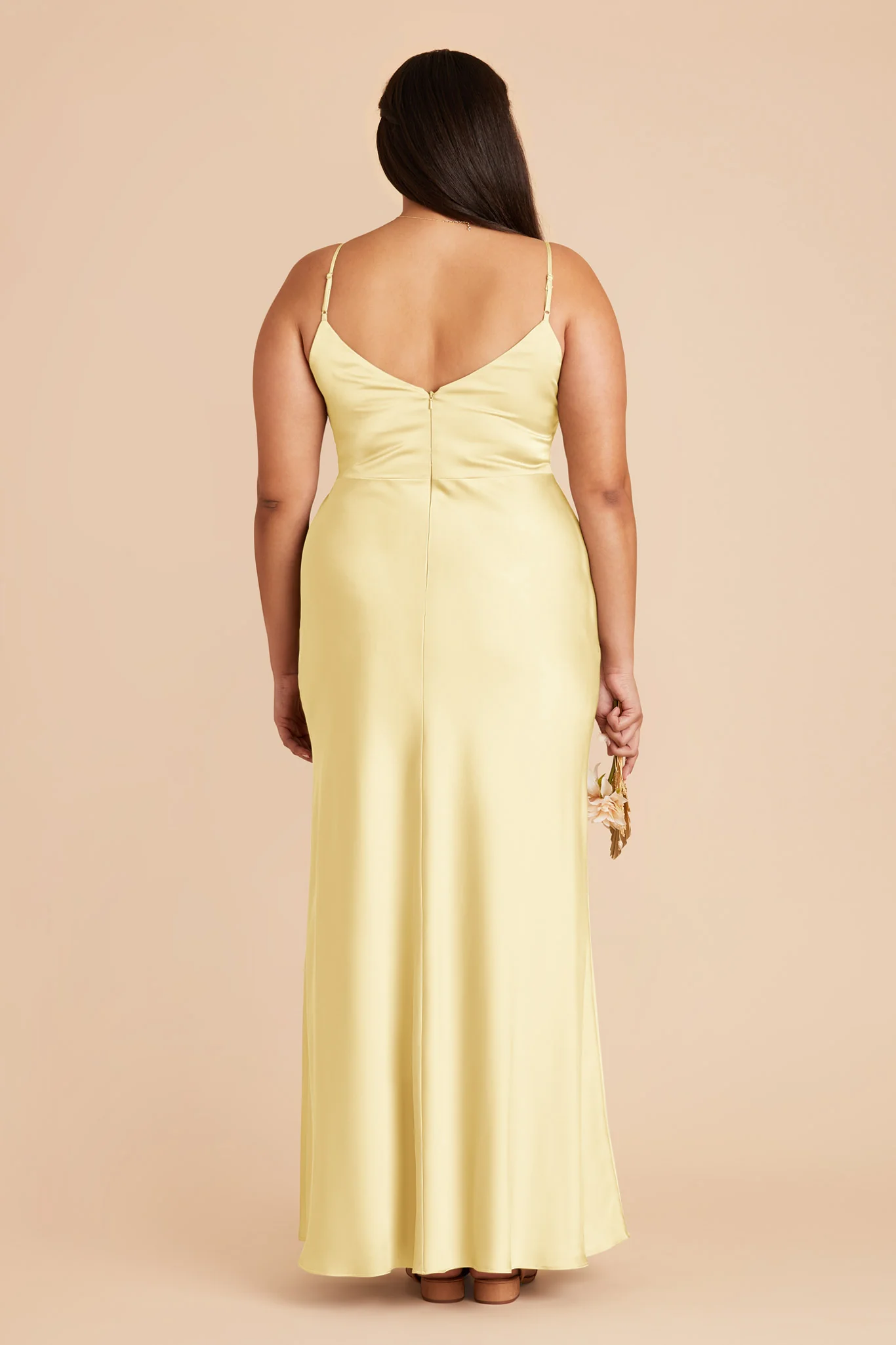 Jay Matte Satin Dress - Lemon Sorbet - Image 10