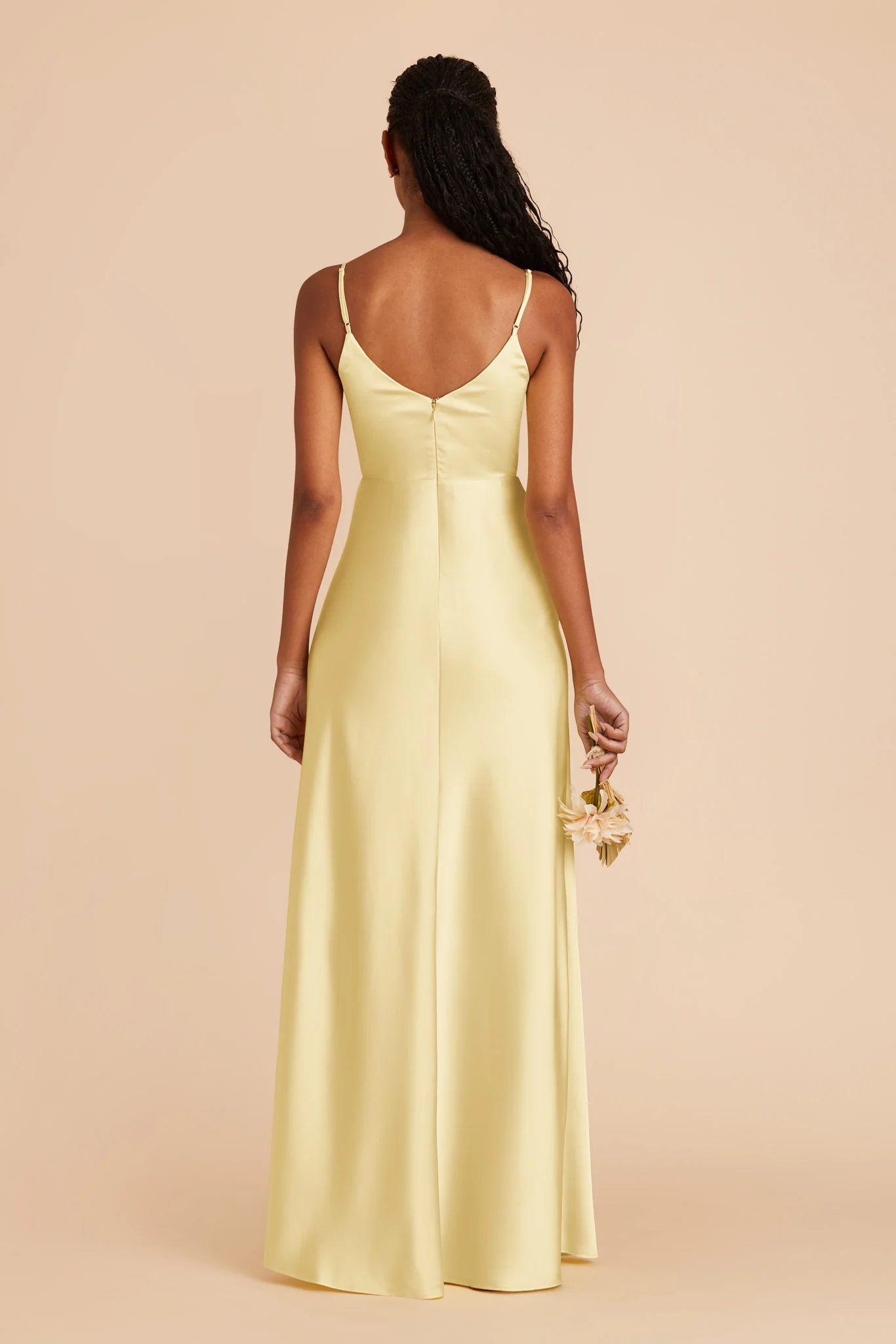 Jay Matte Satin Dress - Lemon Sorbet - Image 9