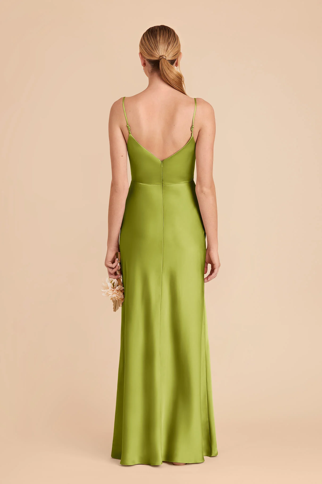 Jay Matte Satin Dress - Matcha - Image 5