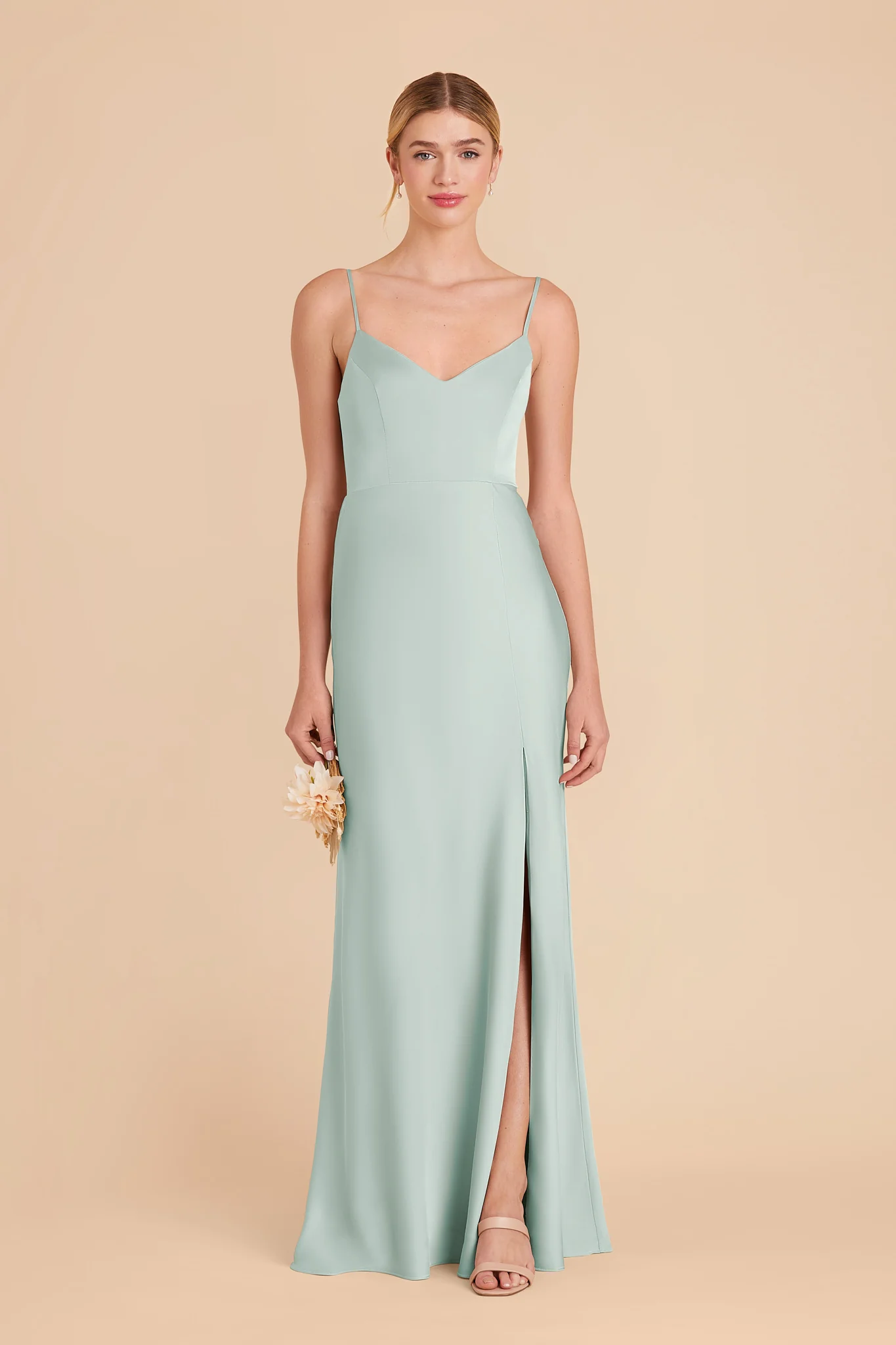 Jay Matte Satin Dress - Mint