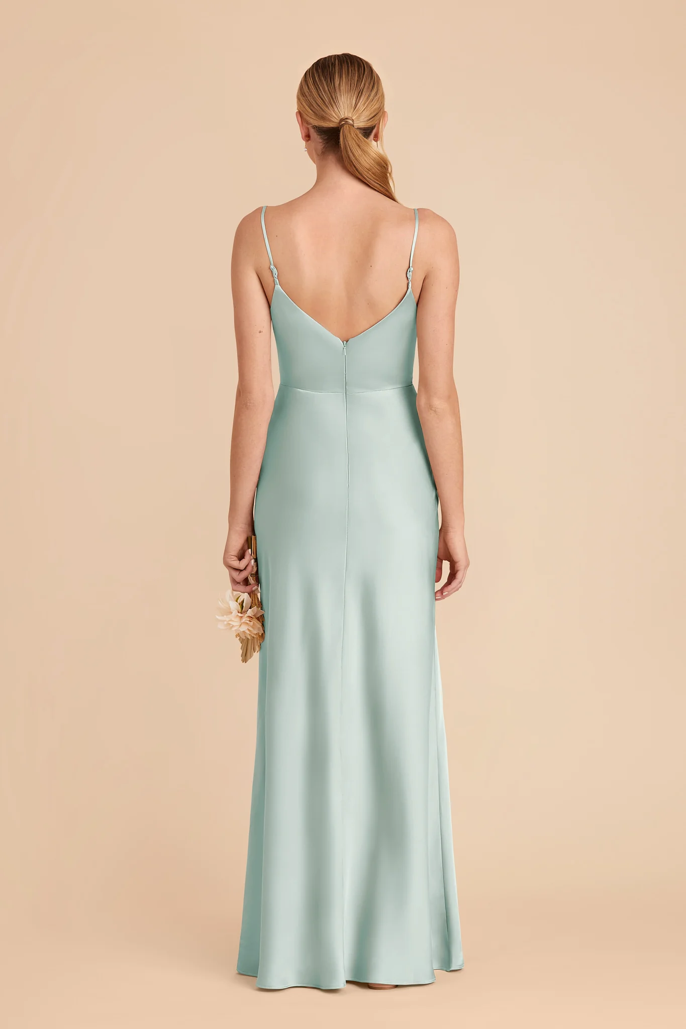 Jay Matte Satin Dress - Mint - Image 5