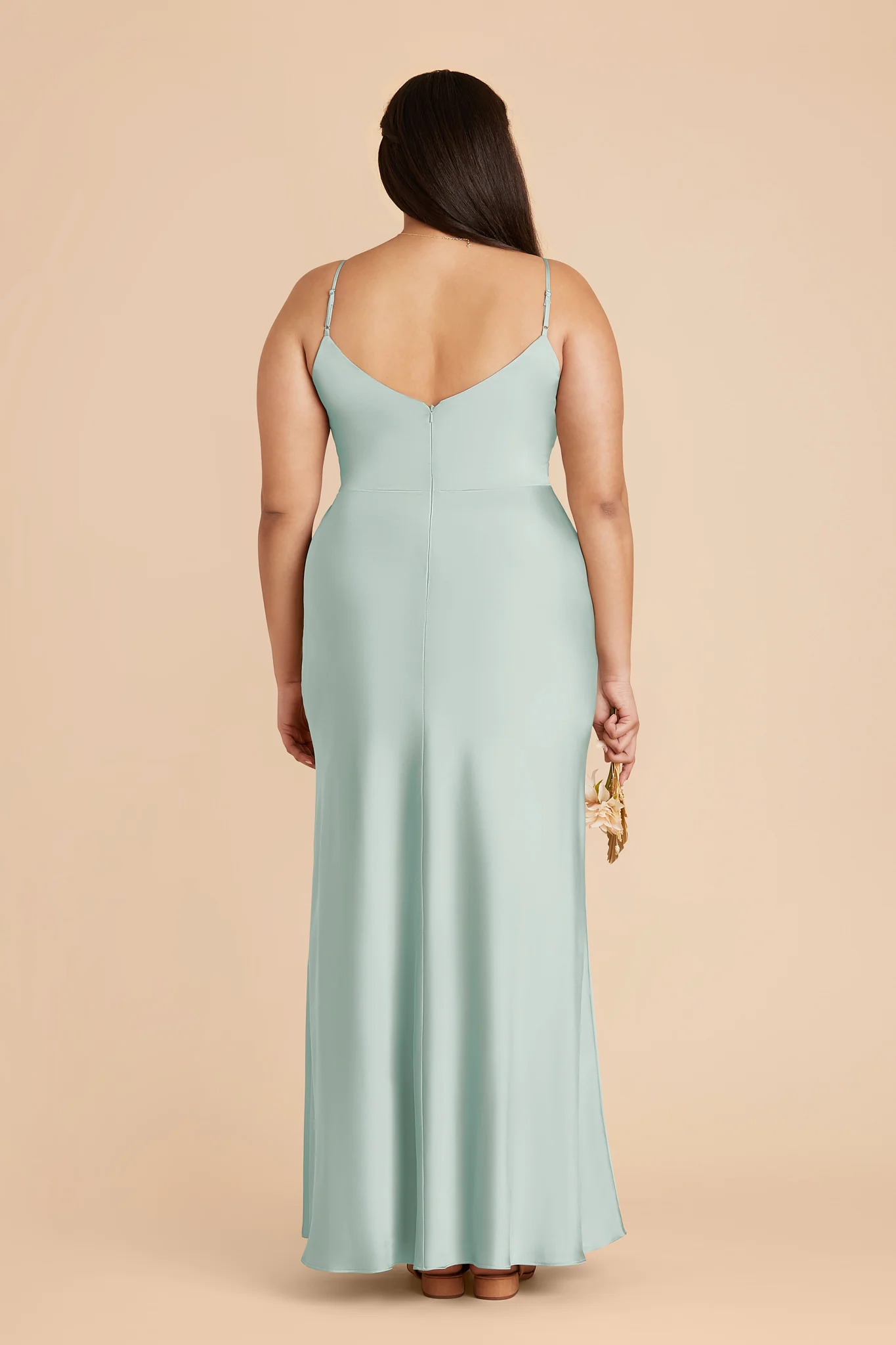 Jay Matte Satin Dress - Mint - Image 7