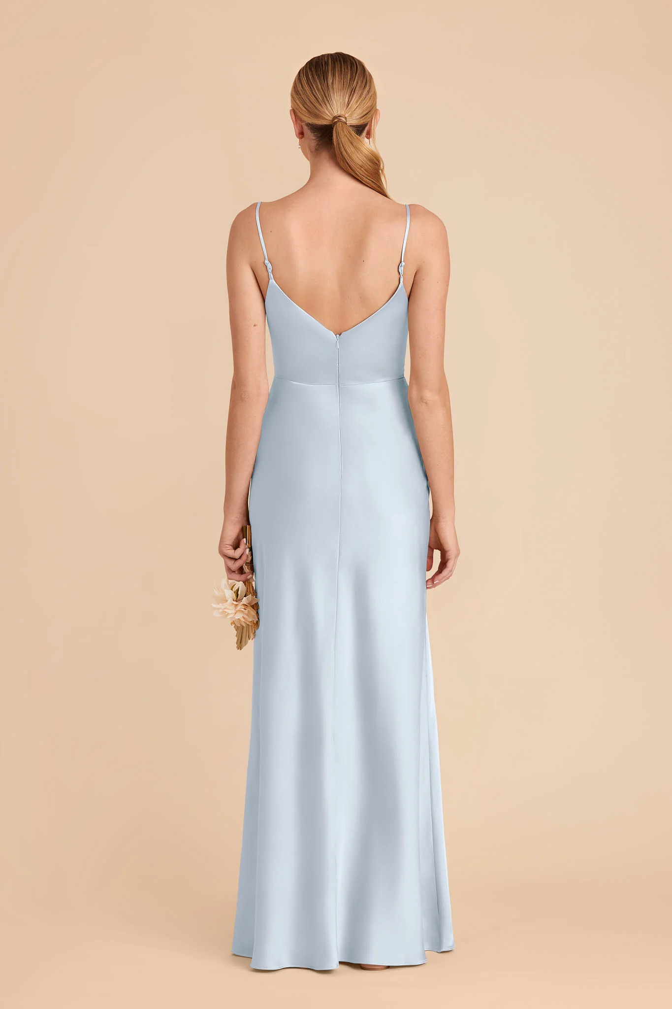 Jay Matte Satin Dress - Mist Blue - Image 5