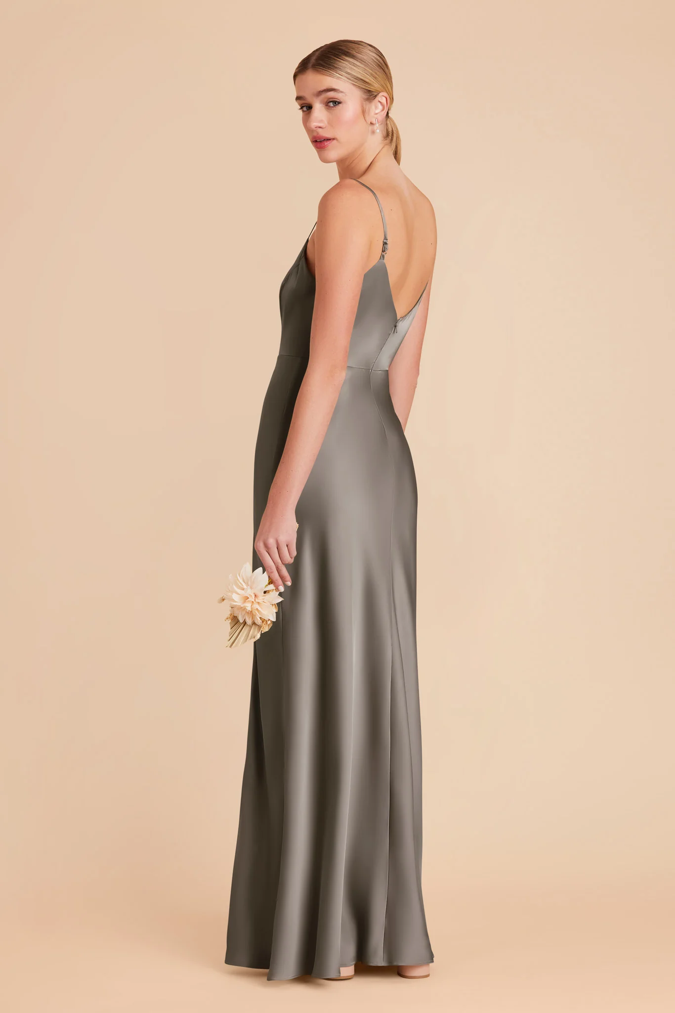 Jay Matte Satin Dress - Quartz - Image 4