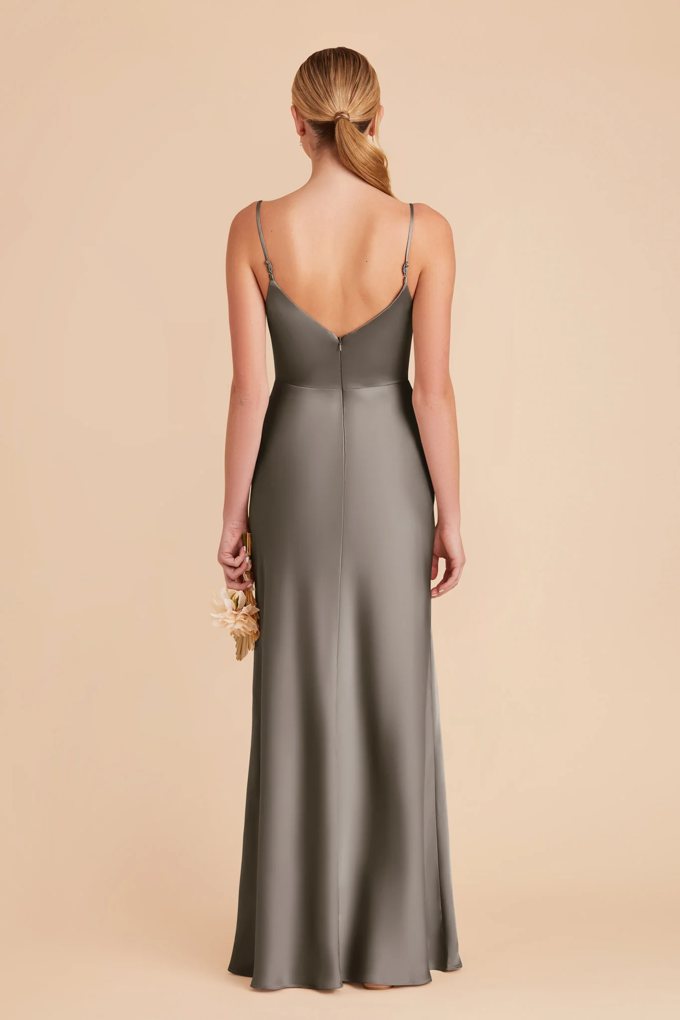 Jay Matte Satin Dress - Quartz - Image 5