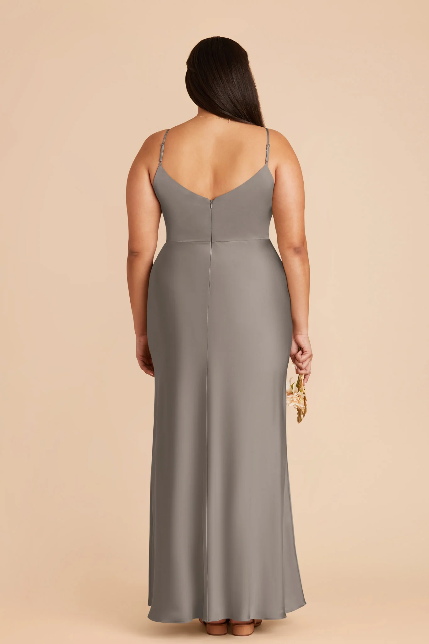 Jay Matte Satin Dress - Quartz - Image 8