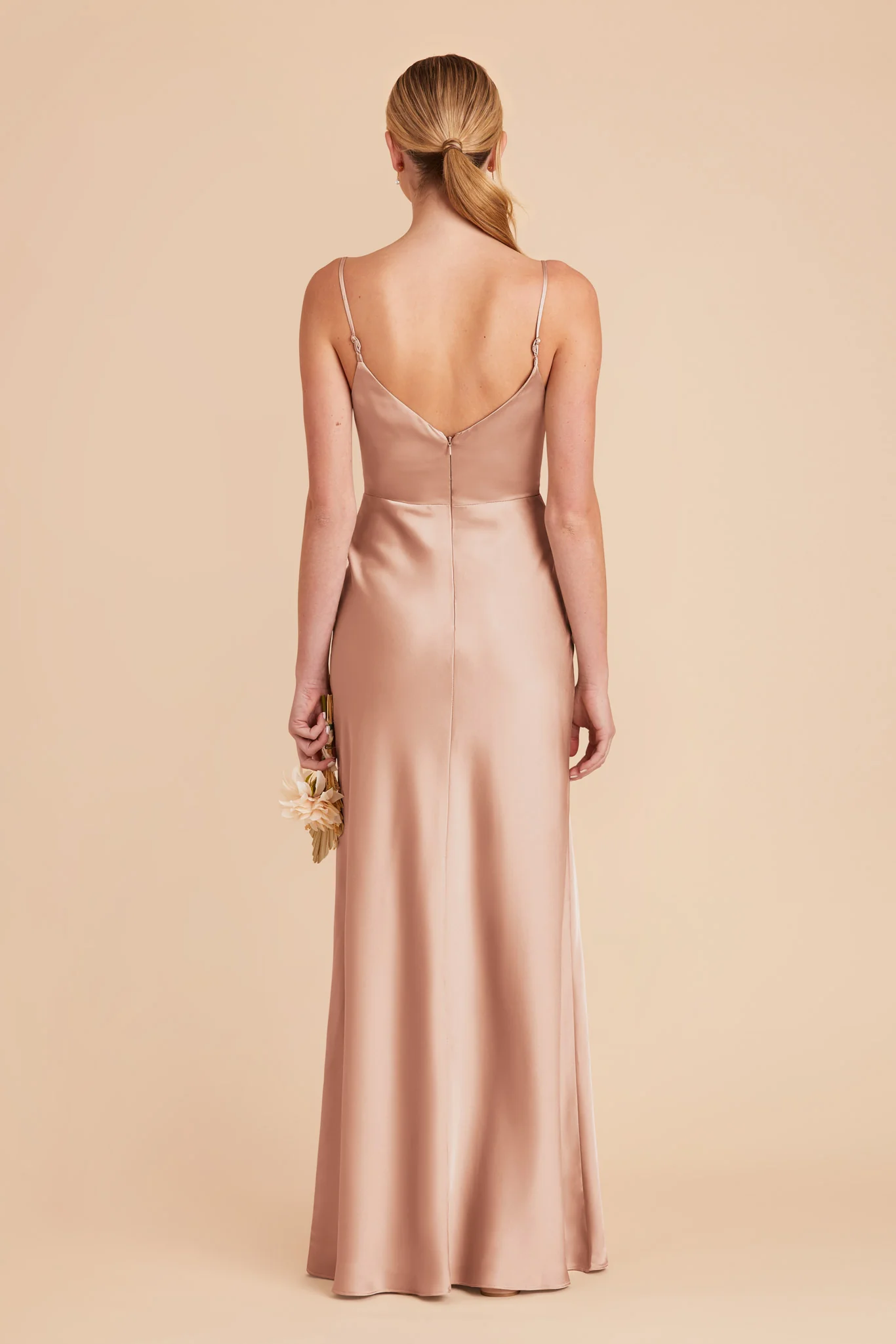 Jay Matte Satin Dress - Rose Gold - Image 6