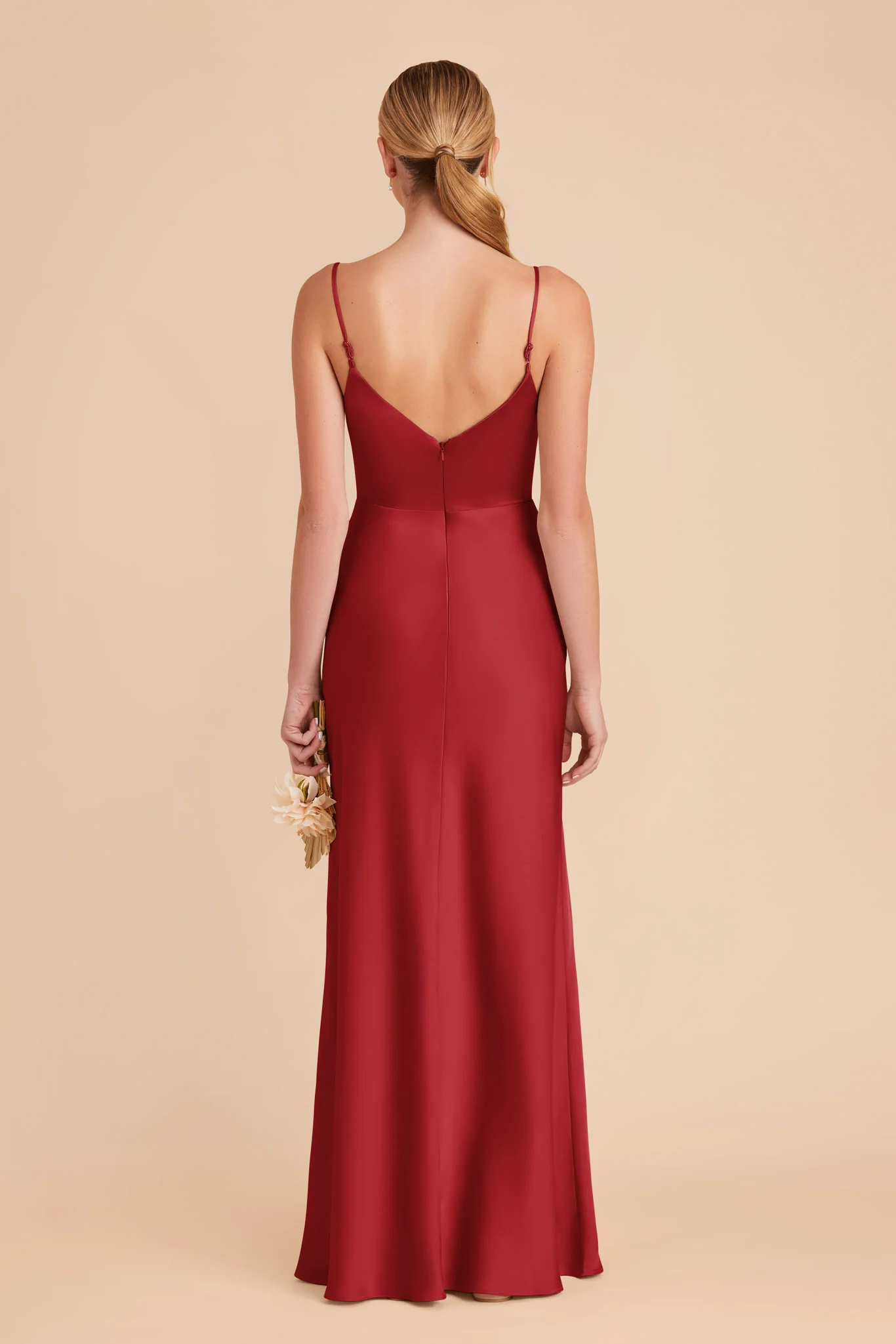 Jay Matte Satin Dress - Ruby Red - Image 5
