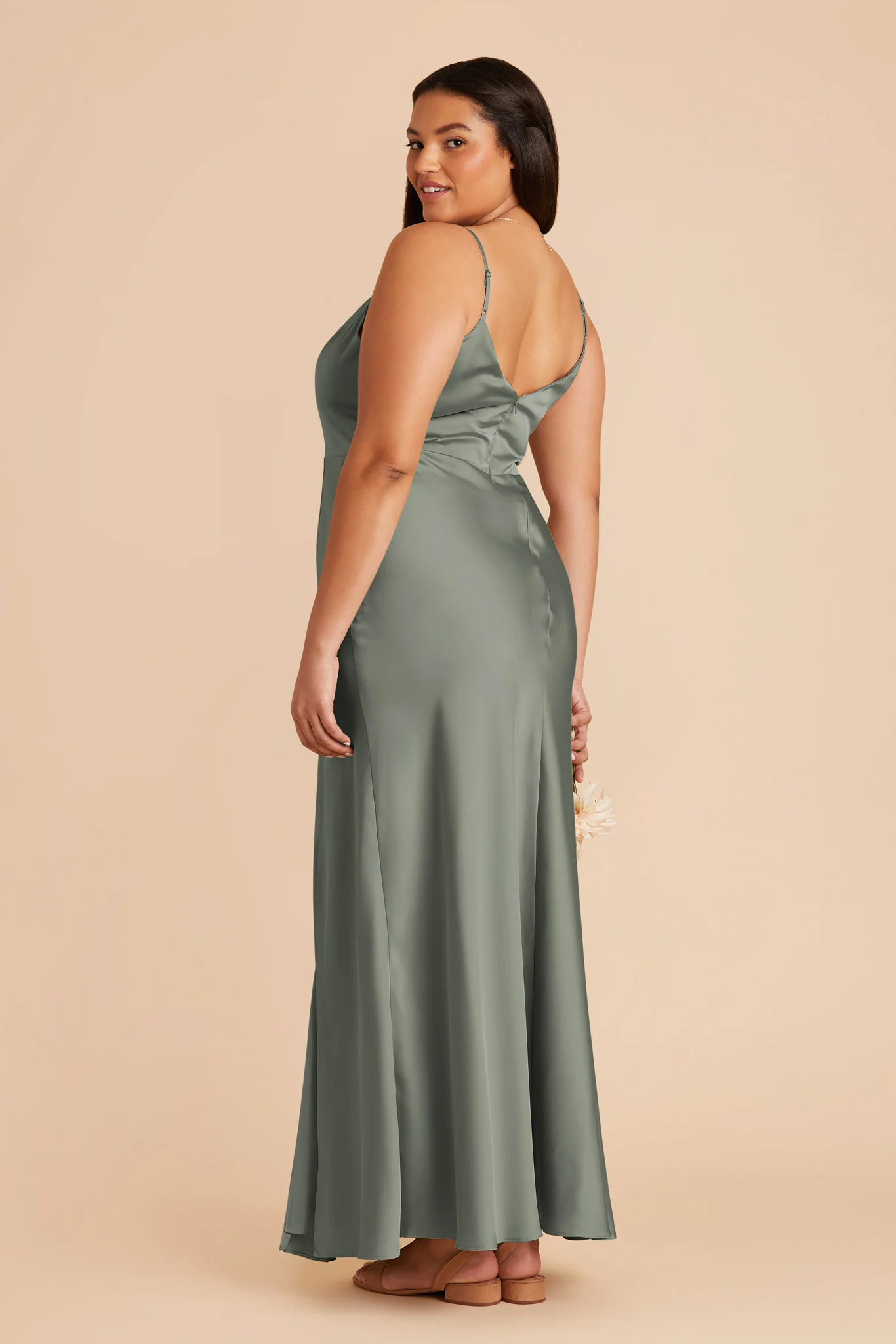 Jay Matte Satin Dress - Sea Glass - Image 7