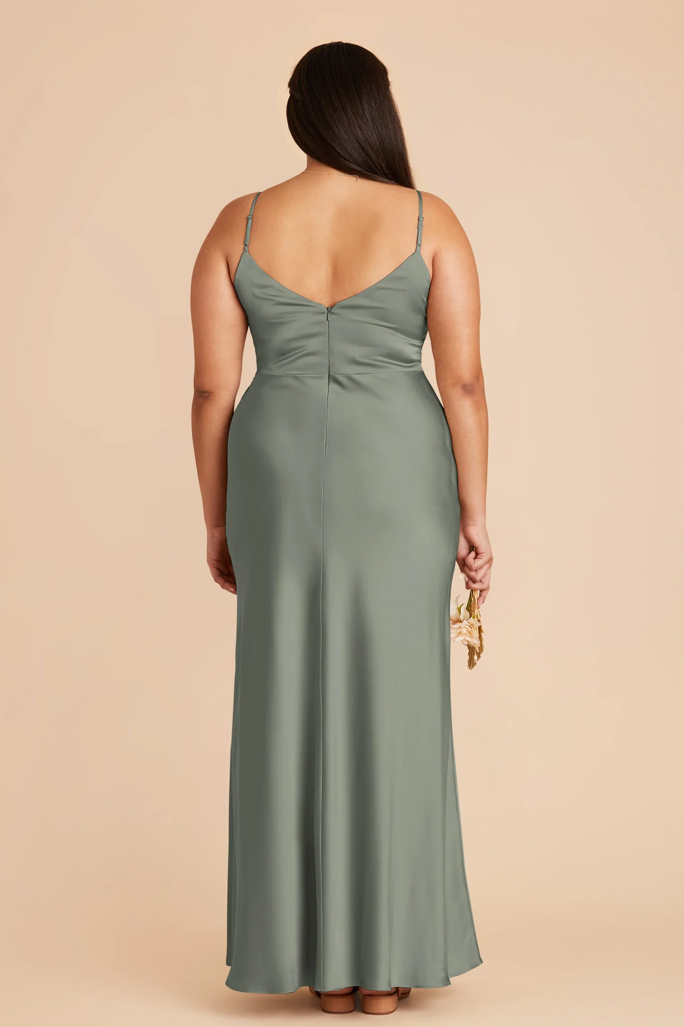 Jay Matte Satin Dress - Sea Glass - Image 8