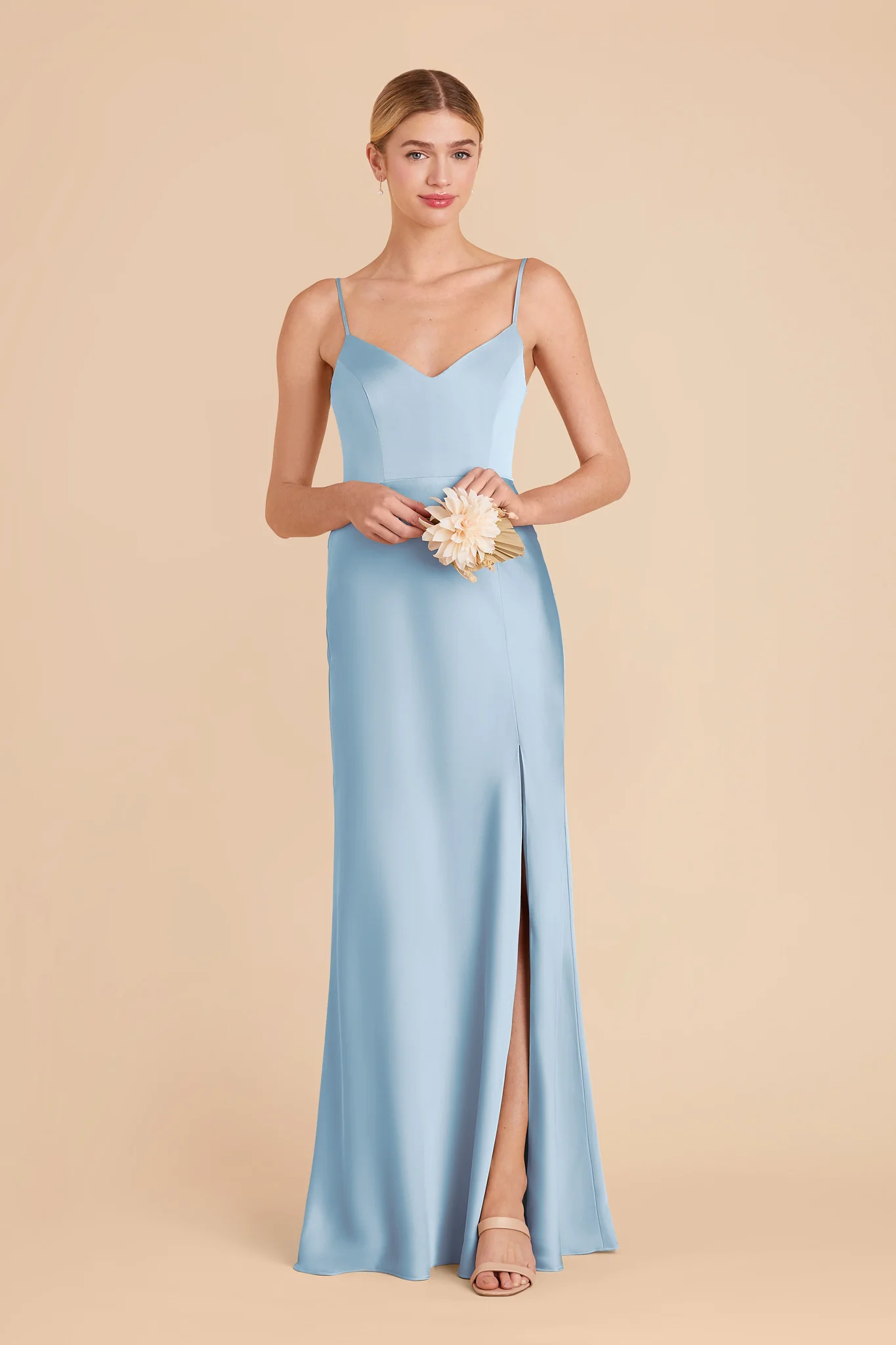Jay Matte Satin Dress - Sky Blue - Image 3