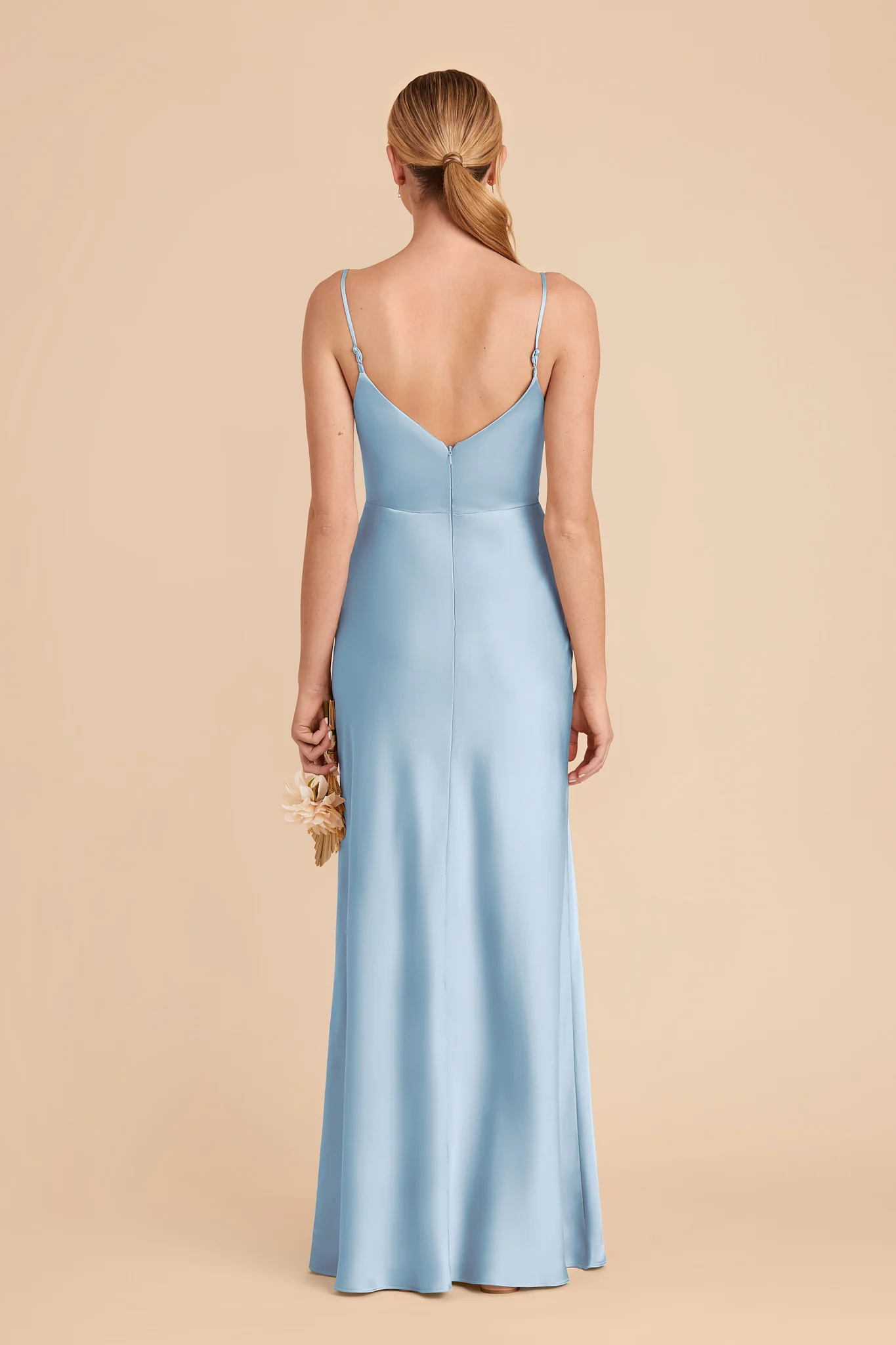 Jay Matte Satin Dress - Sky Blue - Image 5