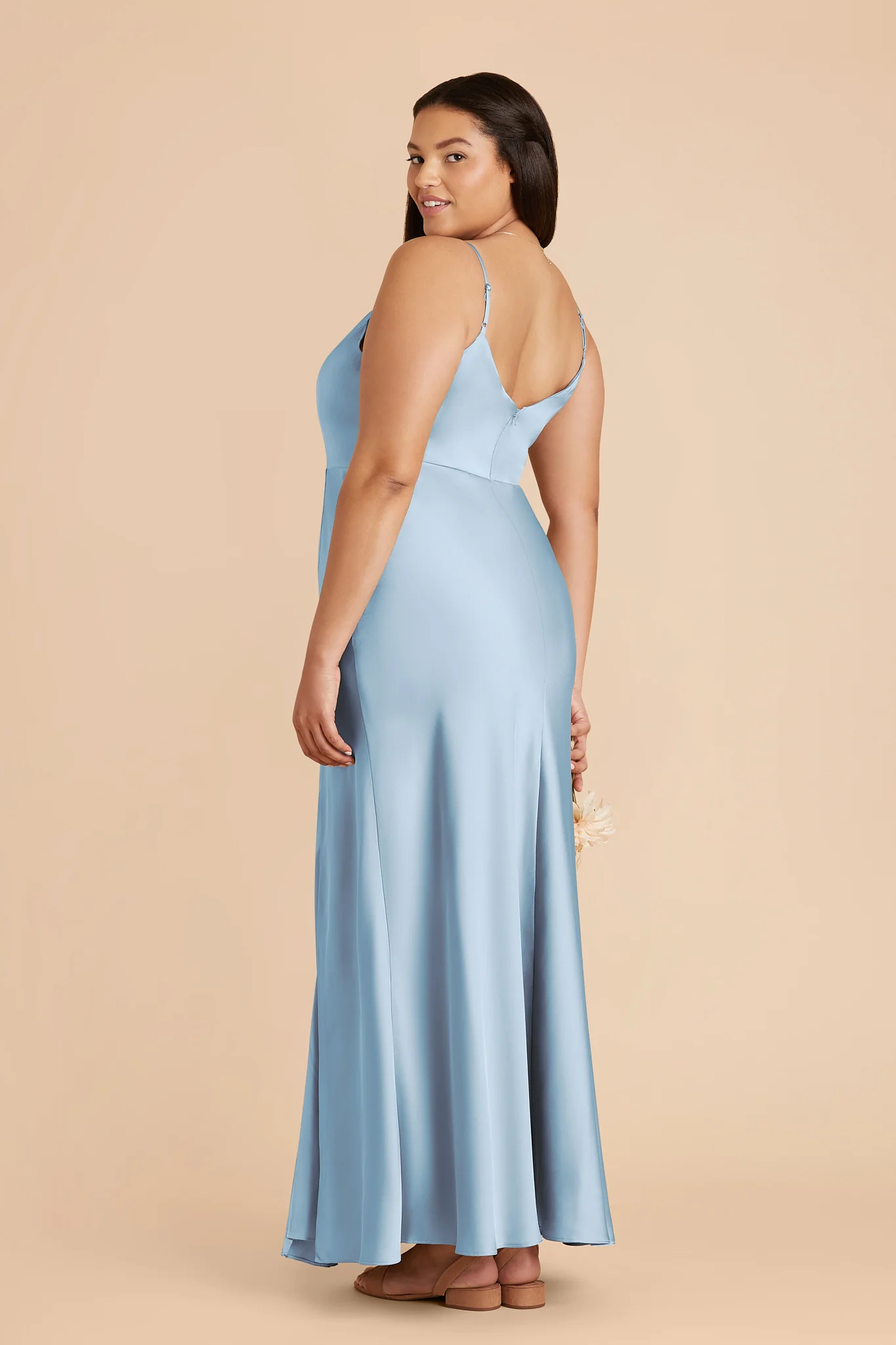 Jay Matte Satin Dress - Sky Blue - Image 6