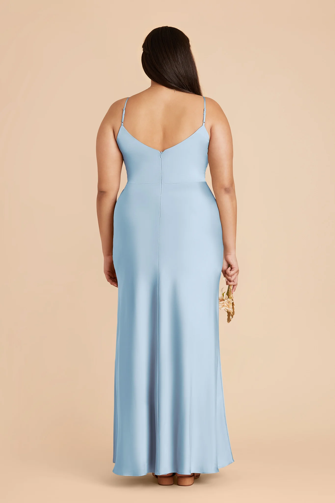 Jay Matte Satin Dress - Sky Blue - Image 7
