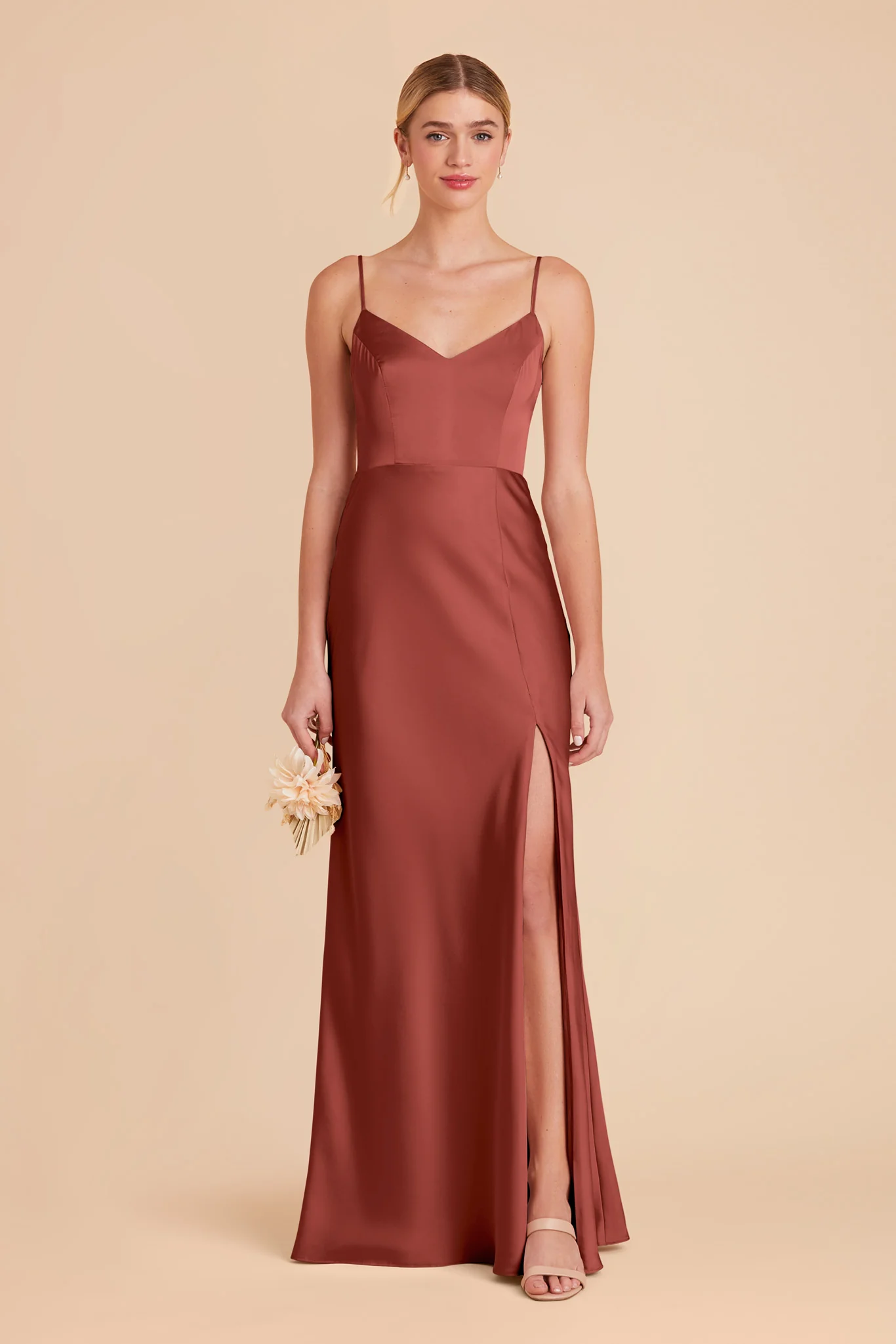 Jay Matte Satin Dress - Spice