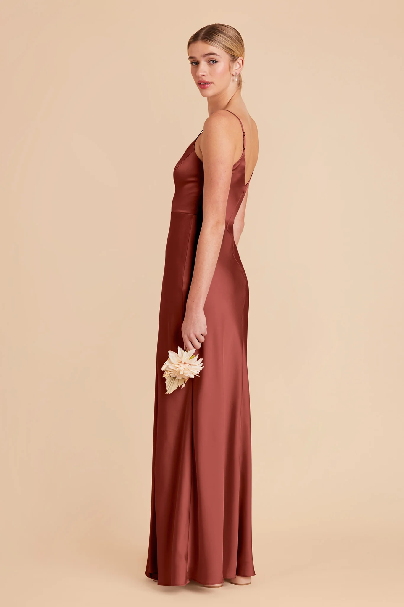 Jay Matte Satin Dress - Spice - Image 4