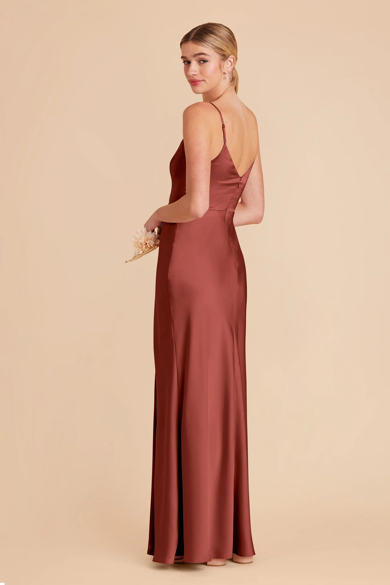 Jay Matte Satin Dress - Spice - Image 5