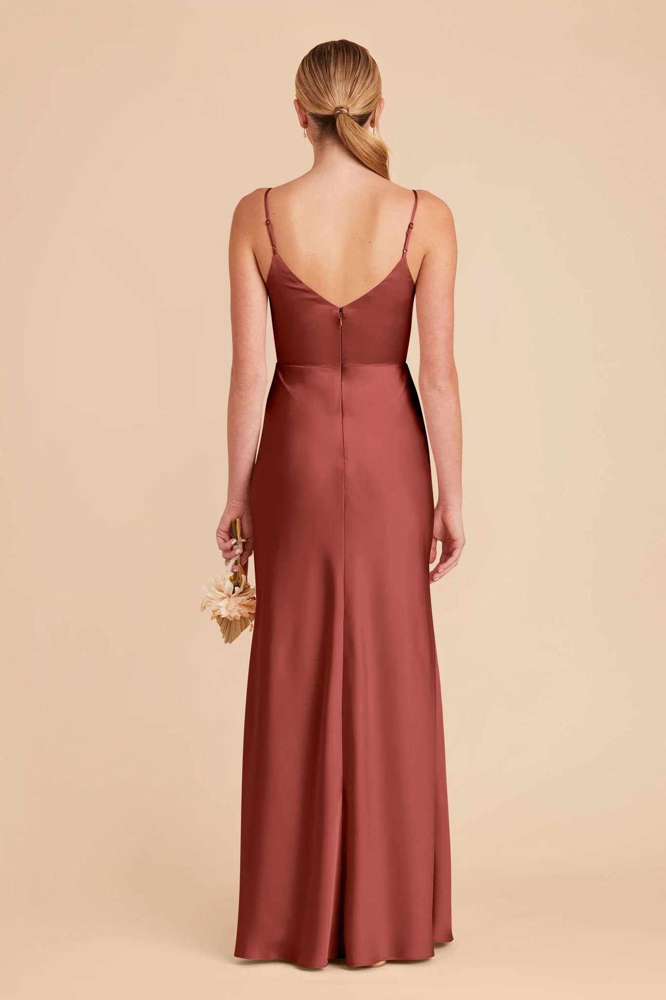 Jay Matte Satin Dress - Spice - Image 6
